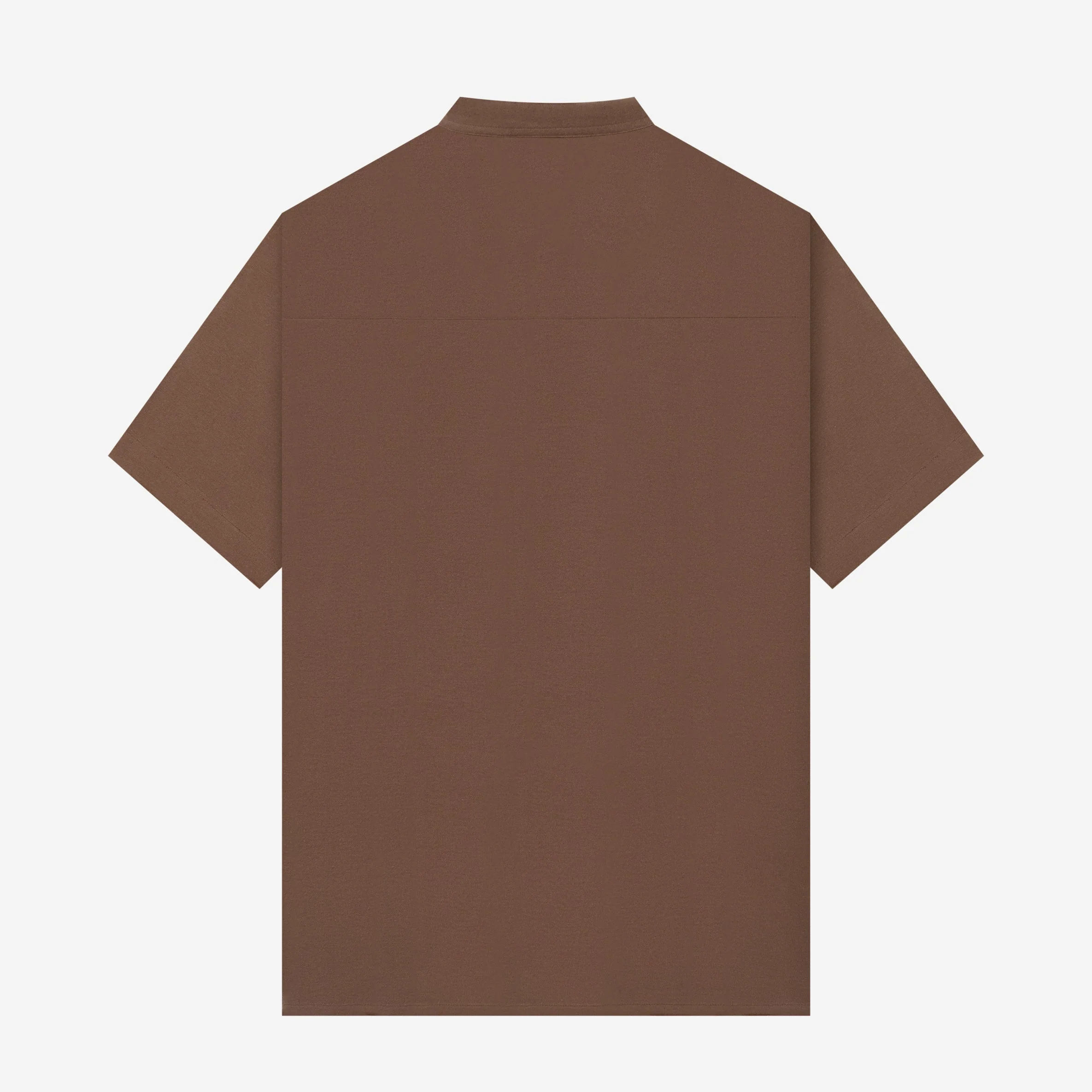 Ghaba Short Sleeve Flannel Shirt - Brown - Image 4