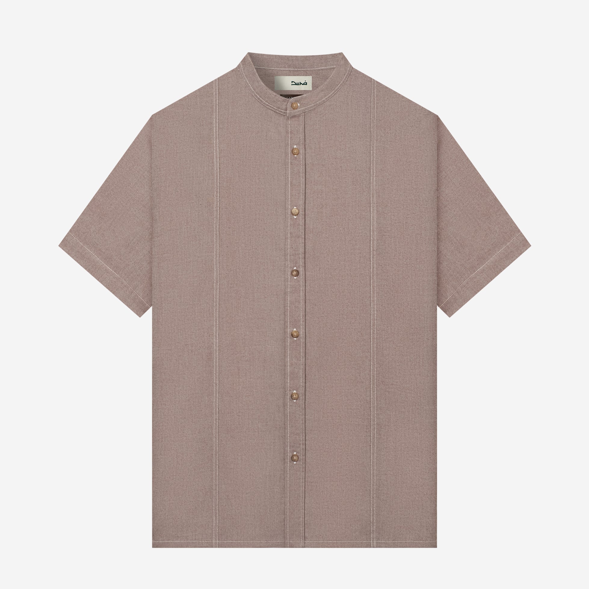 Ghaba Short Sleeve Flannel Shirt - Brown Sand