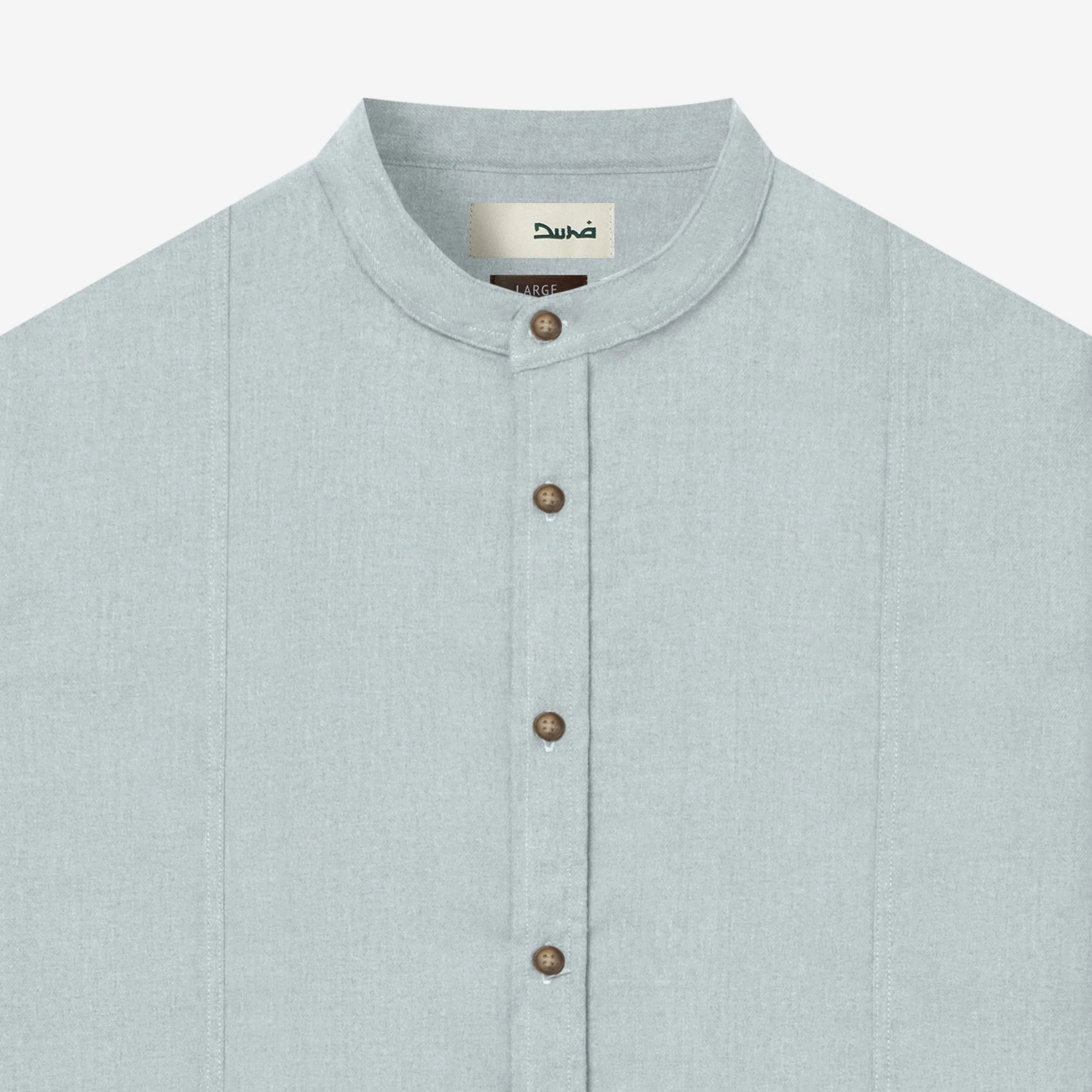 Ghaba Short Sleeve Flannel Shirt - Cold Grey - Image 2