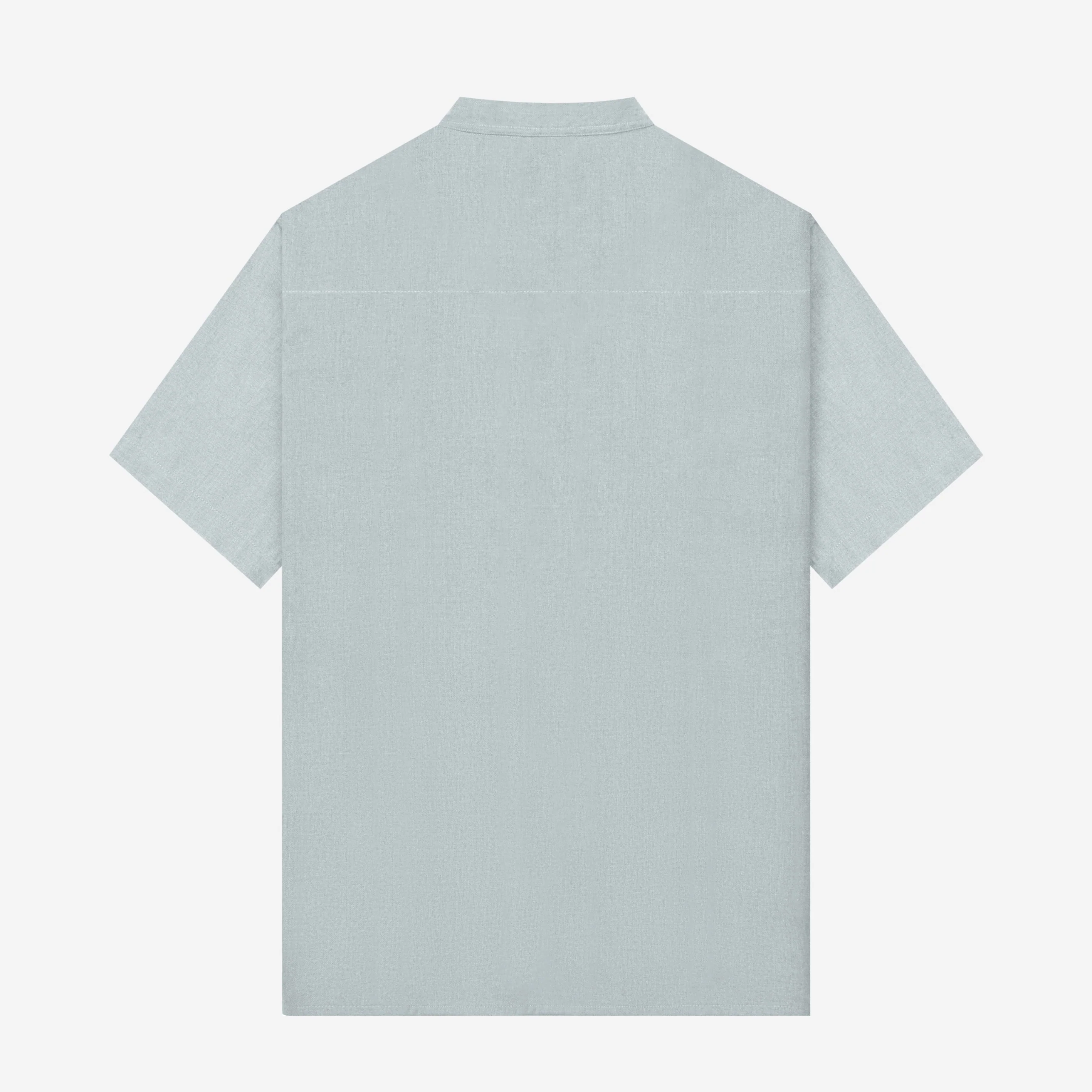 Ghaba Short Sleeve Flannel Shirt - Cold Grey - Image 4