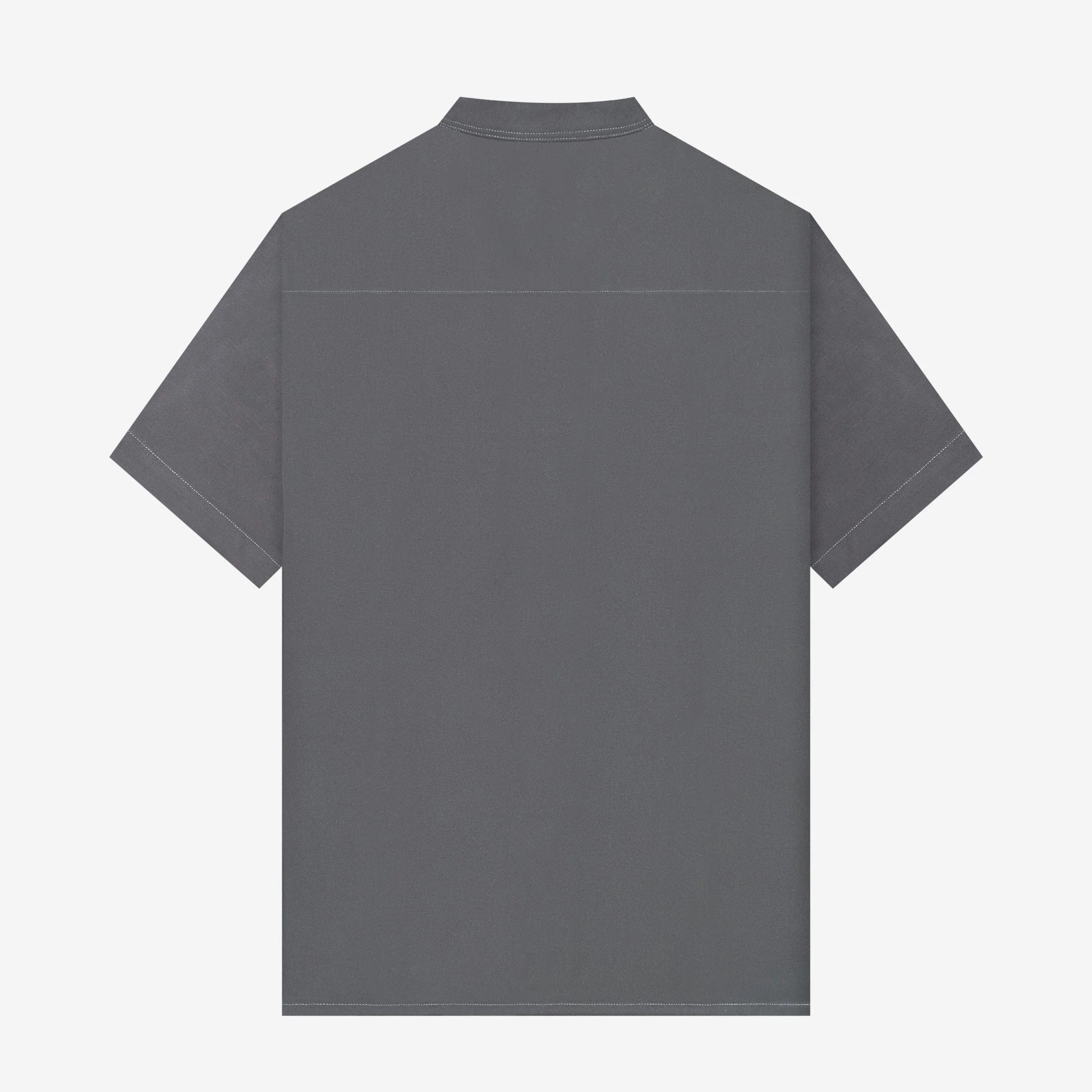 Ghaba Short Sleeve Flannel Shirt - Dark Grey - Image 4