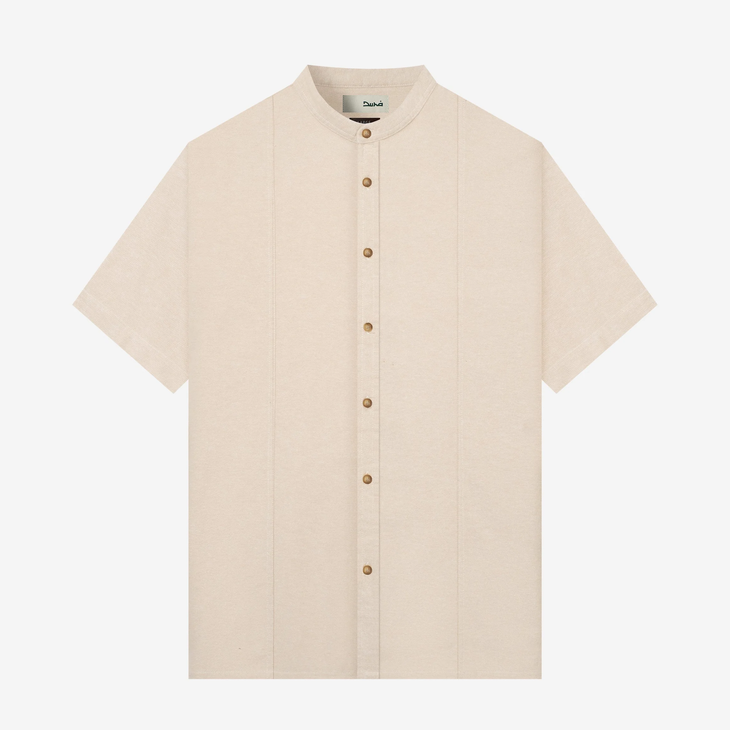 Ghaba Short Sleeve Flannel Shirt - Sand