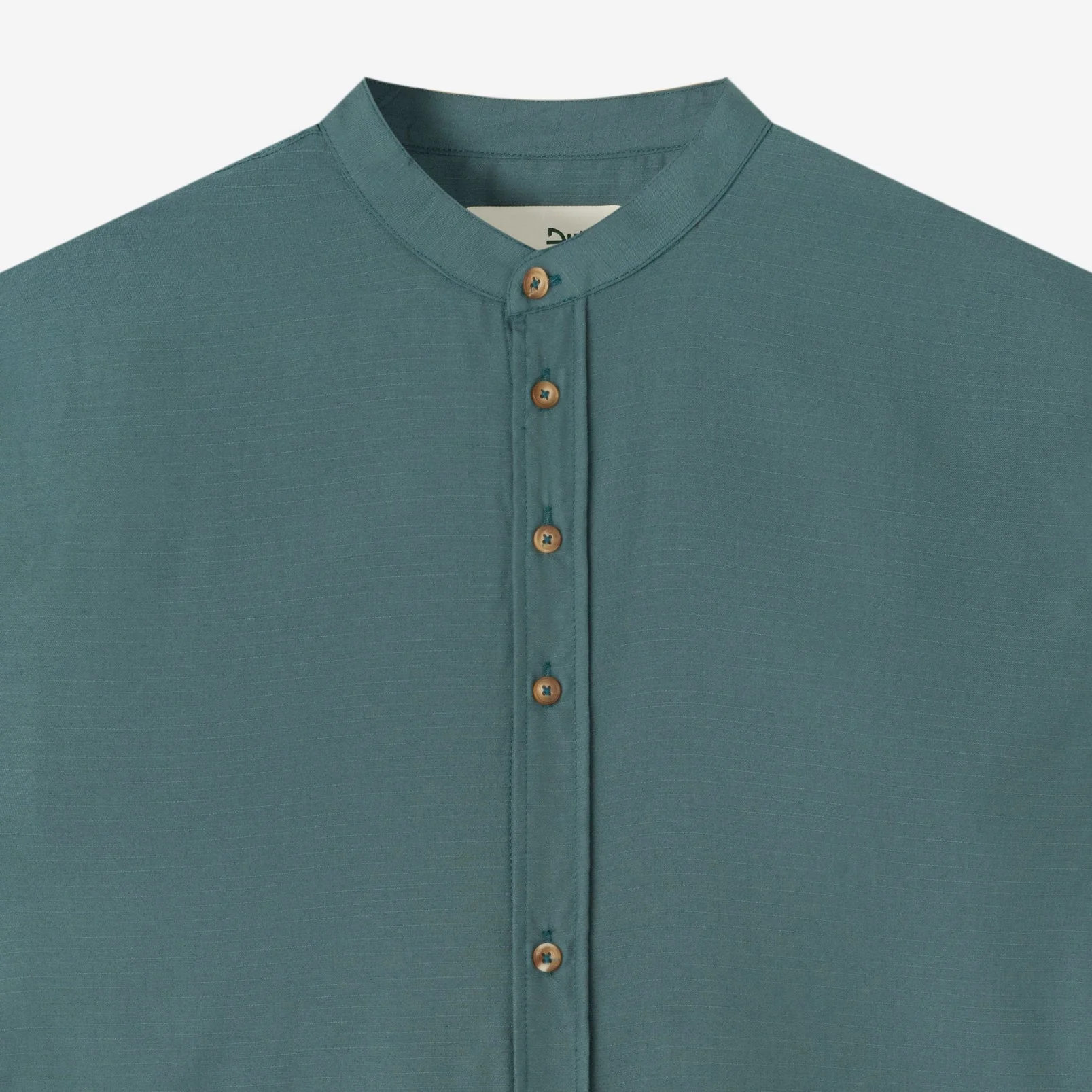 Hisham Shirt Long Sleeve - Emerald Navy - Image 2