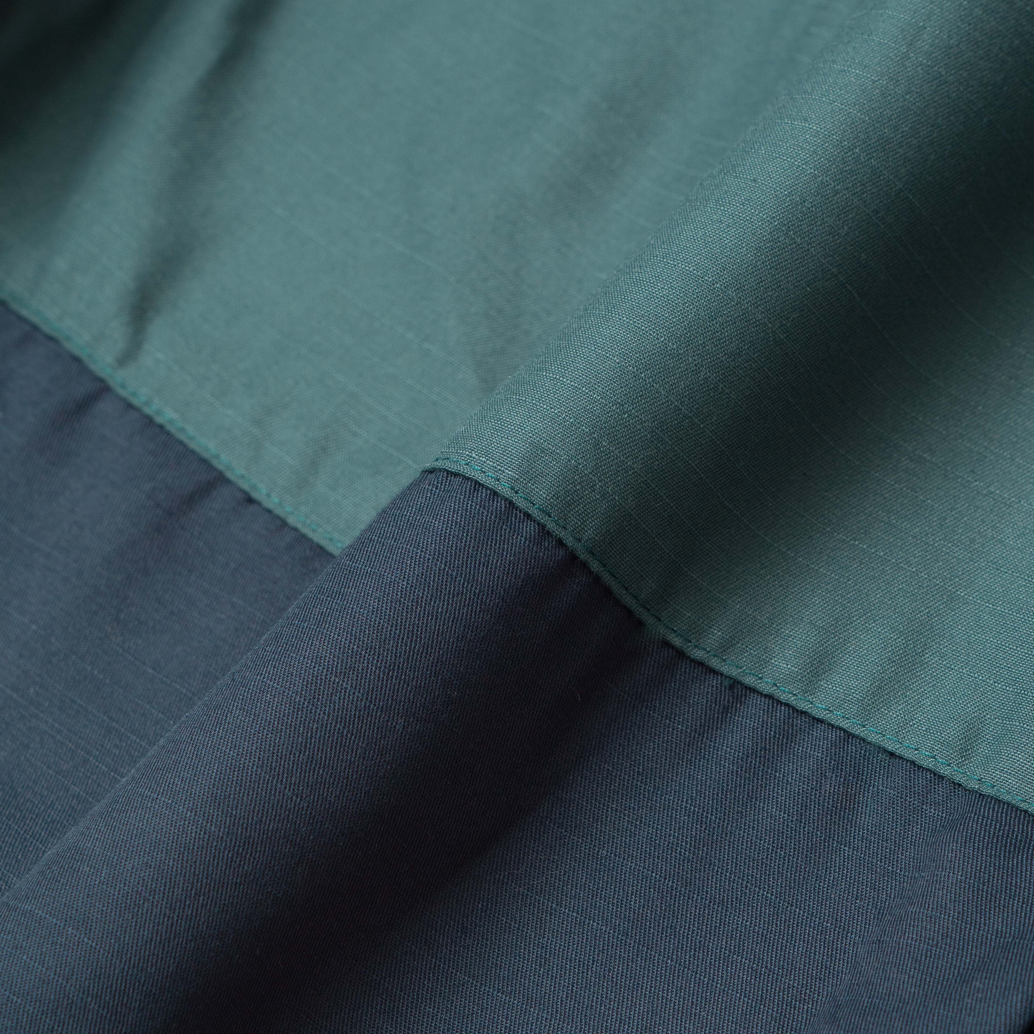 Hisham Shirt Long Sleeve - Emerald Navy - Image 3