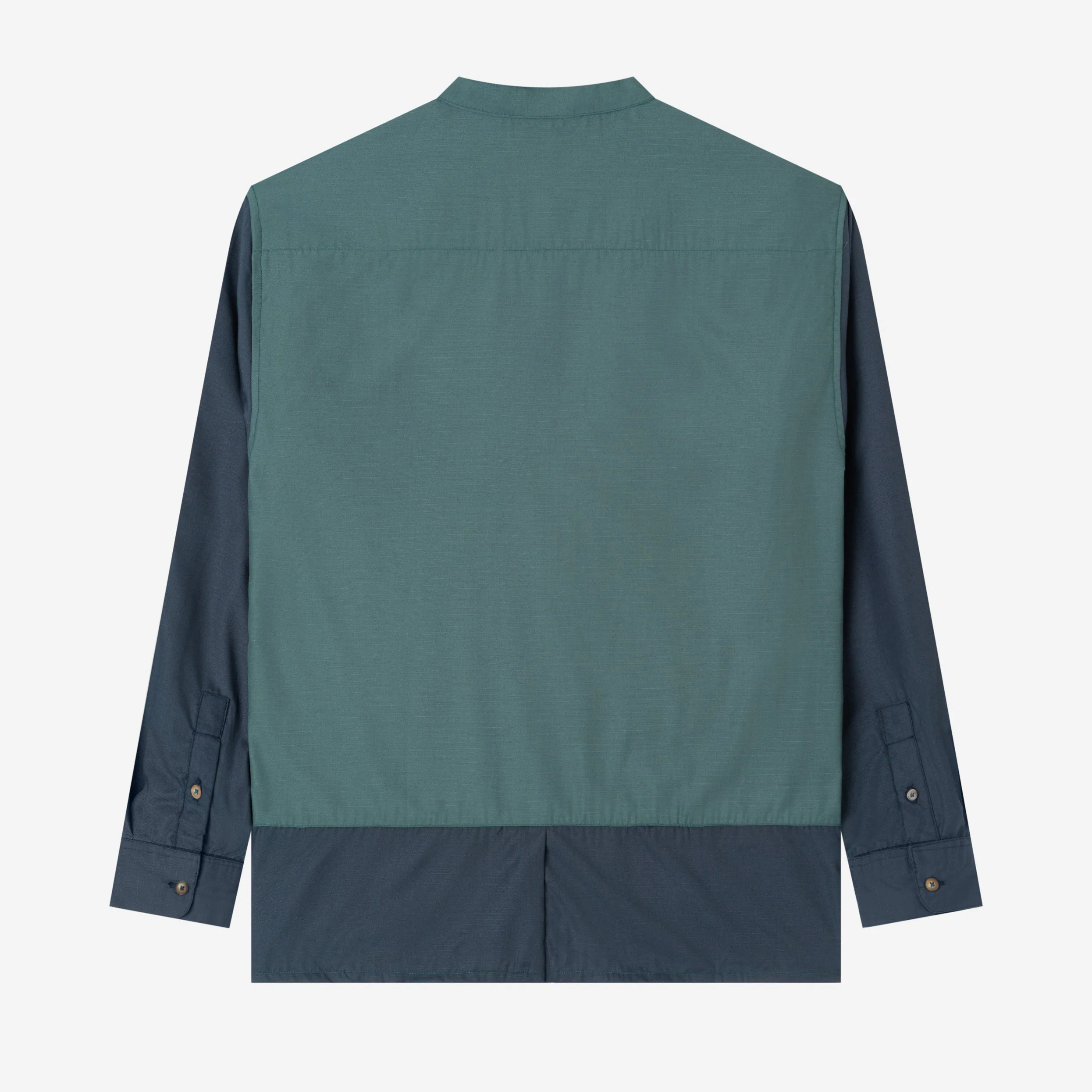 Hisham Shirt Long Sleeve - Emerald Navy - Image 4
