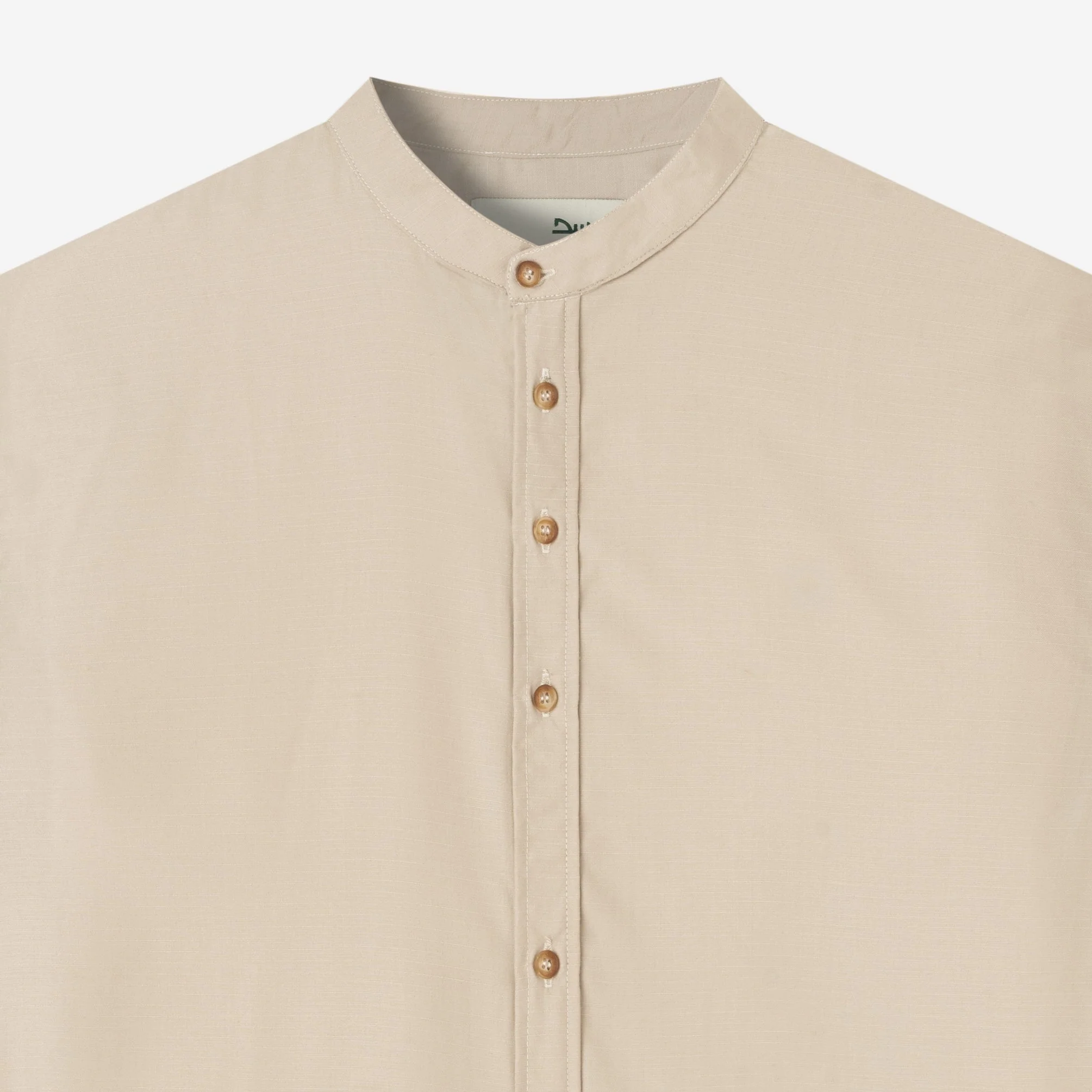 Hisham Shirt Long Sleeve - Khaki Light Brown - Image 2