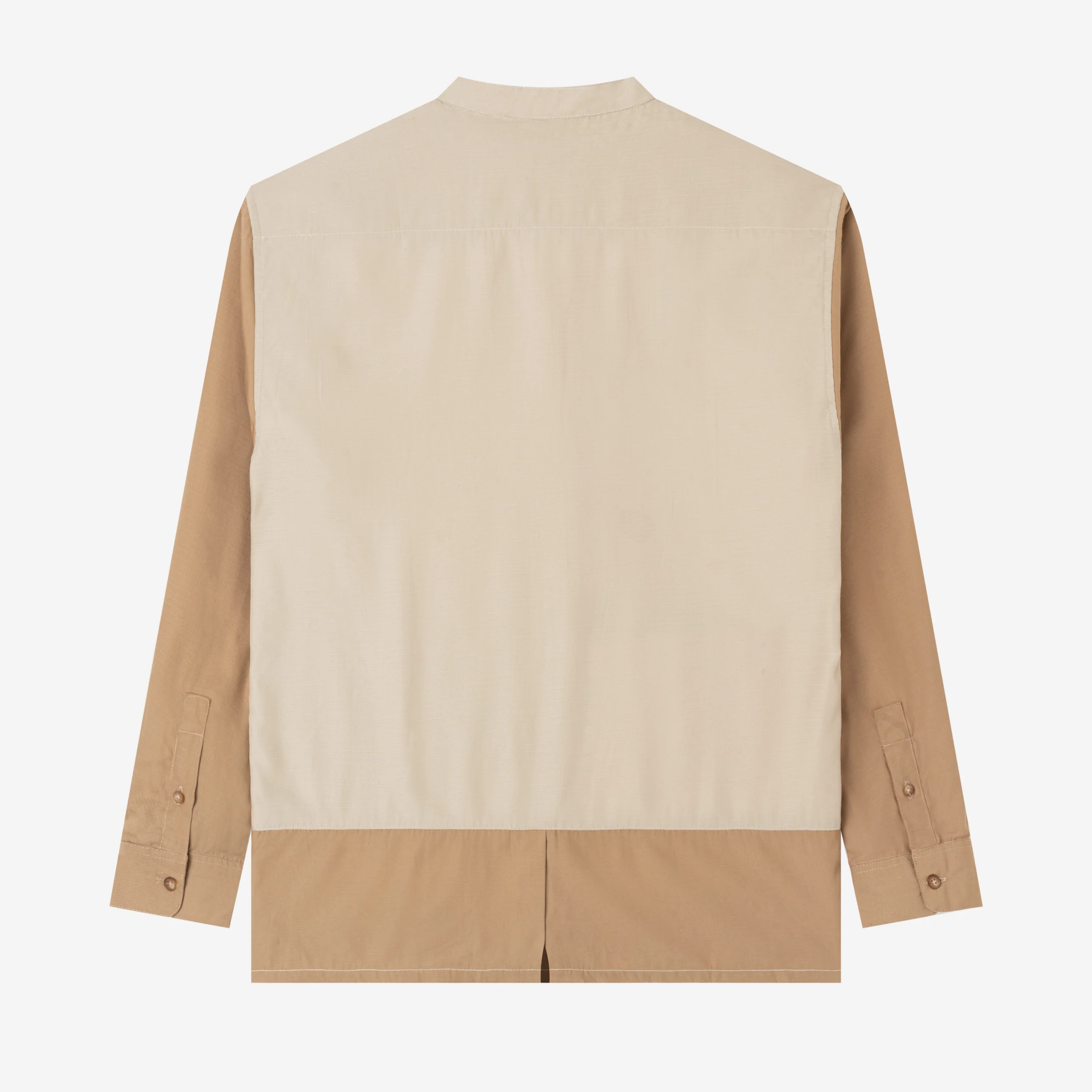 Hisham Shirt Long Sleeve - Khaki Light Brown - Image 4