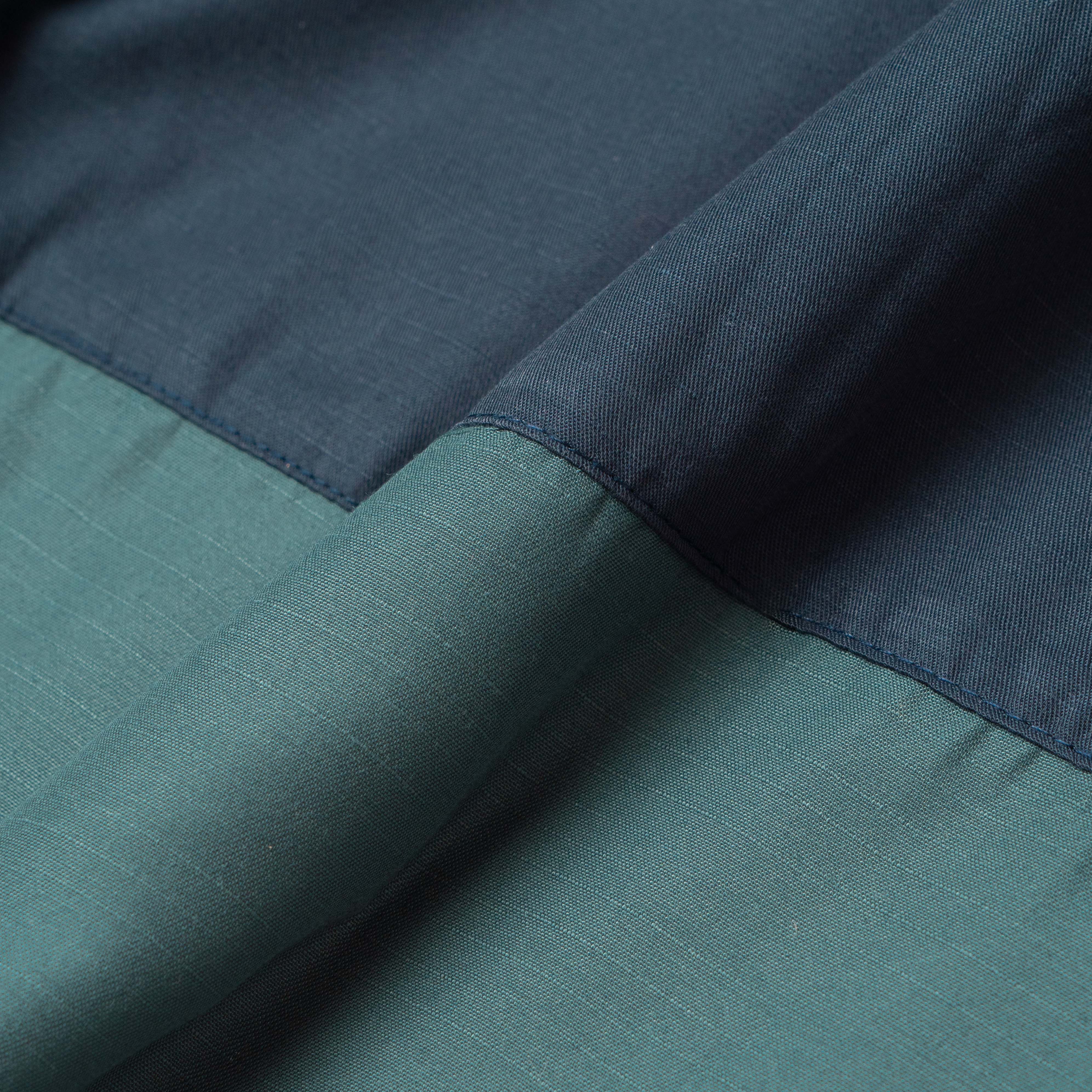 Hisham Shirt Short Sleeve - Emerald Navy - Image 3