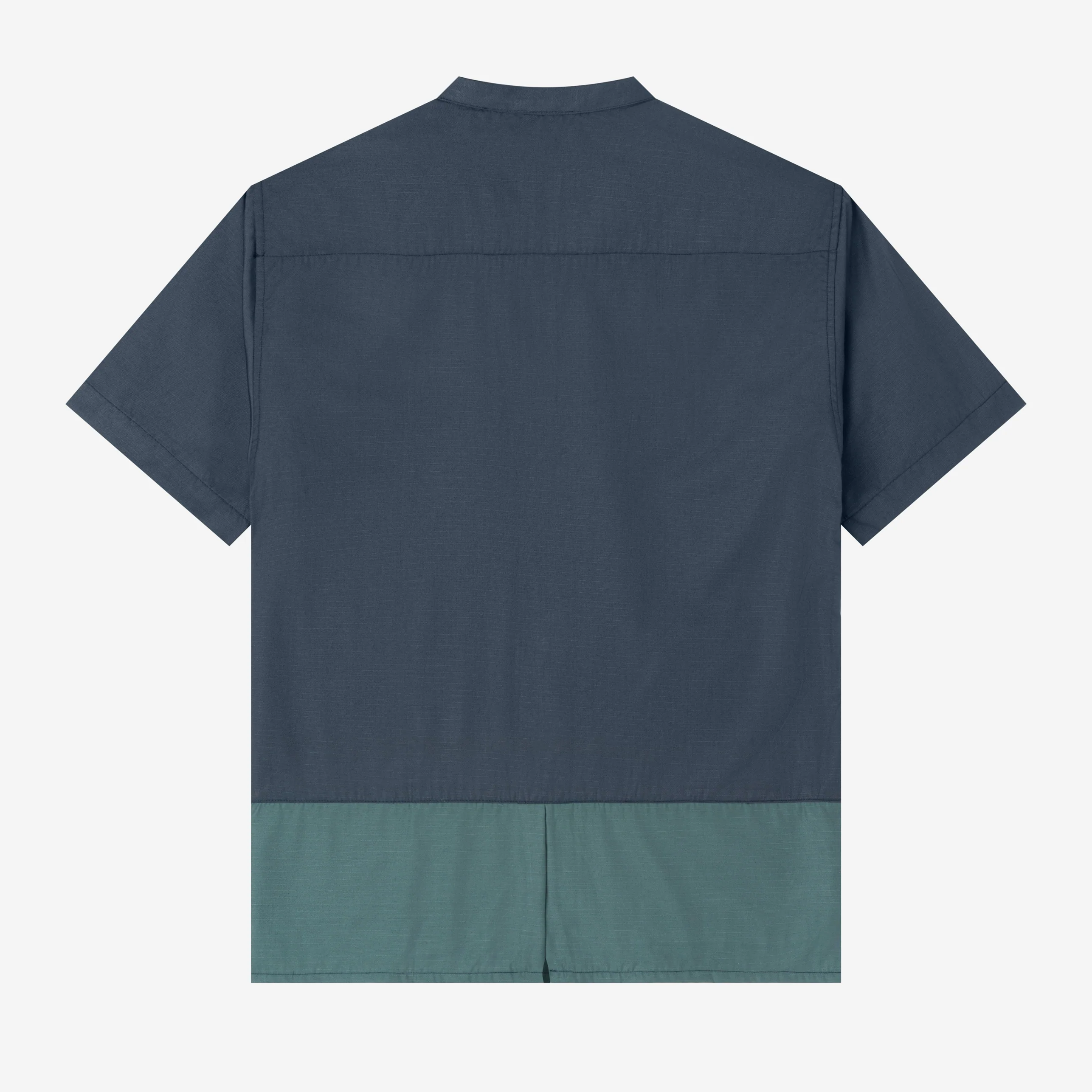 Hisham Shirt Short Sleeve - Emerald Navy - Image 4