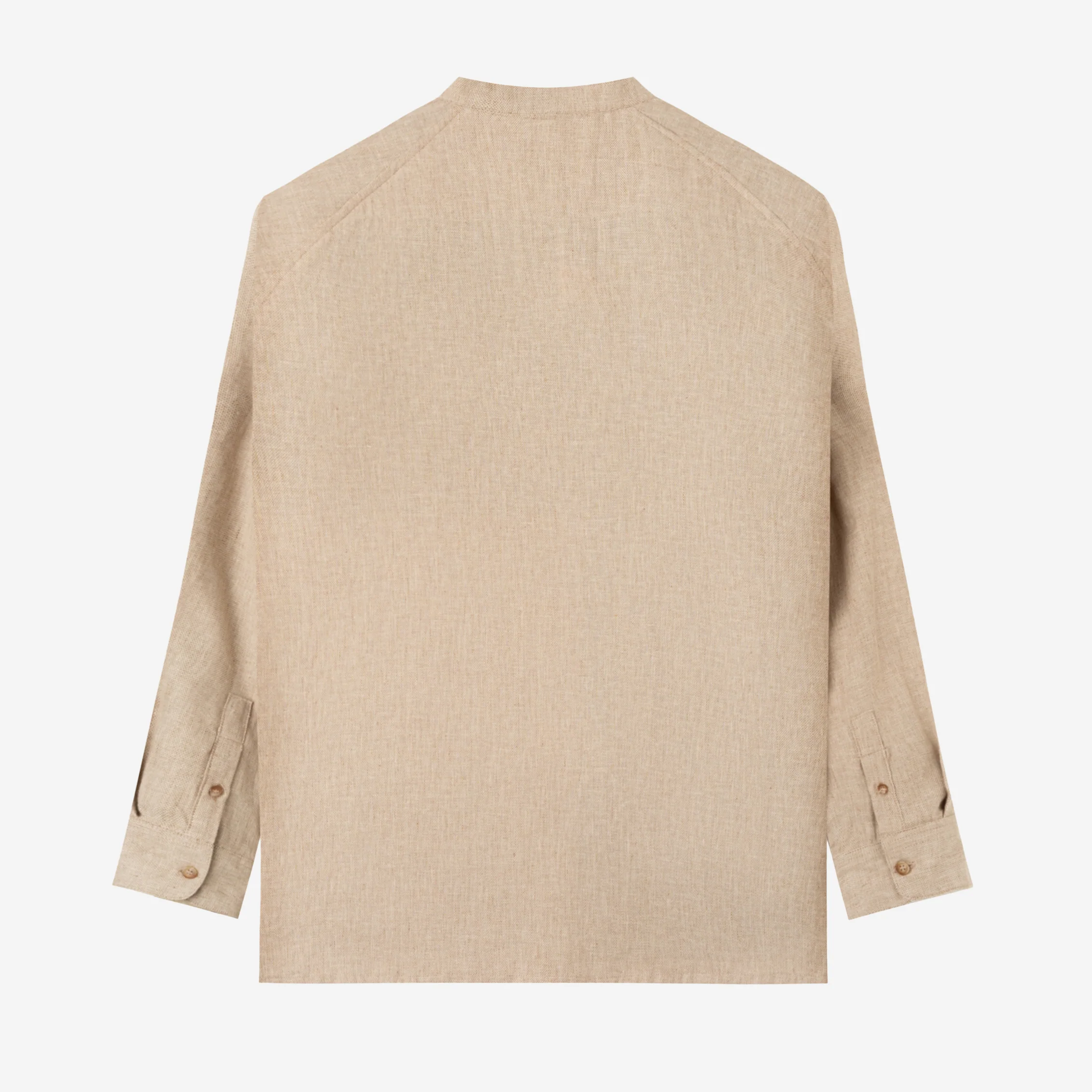 Iyaad Pull-Over Shirt Long Sleeve - Khaki - Image 4