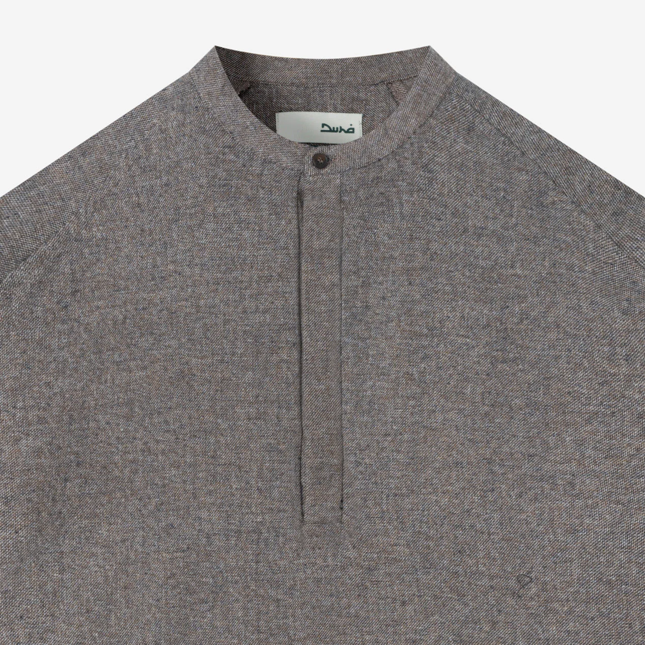 Iyaad Pull-Over Shirt Short Sleeve - Dark Brown - Image 2