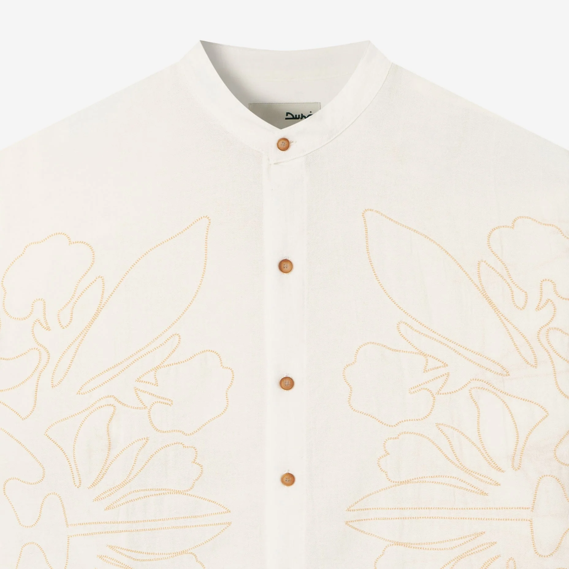 Layth Long Sleeve Linen Shirt - Cream - Image 2