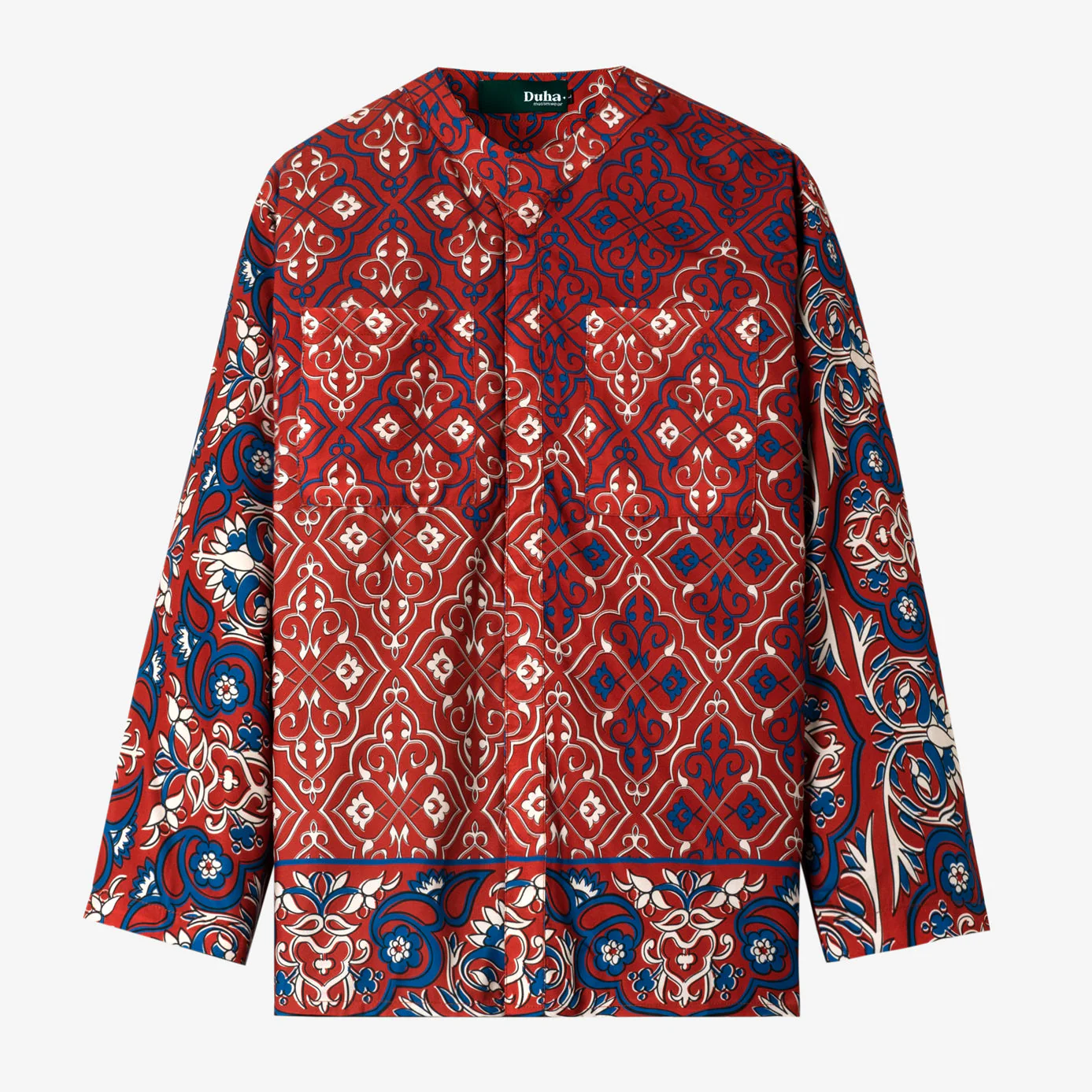 Mahmal Band Collar Long - Red
