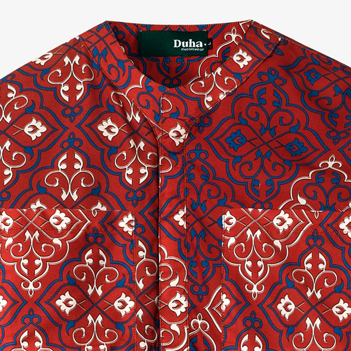 Mahmal Band Collar Long - Red - Image 2