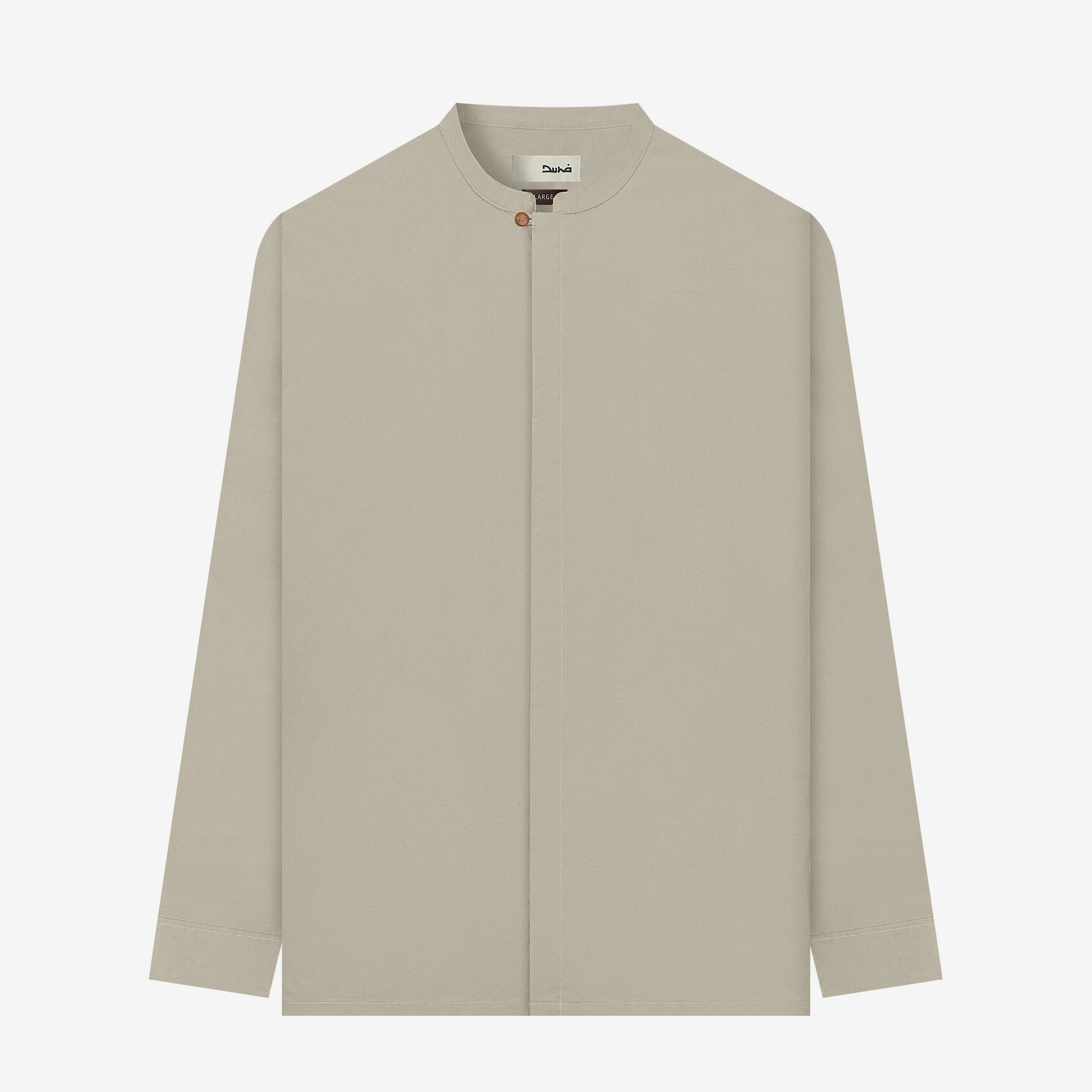 Majd Long Sleeve Shirt - Warm Grey