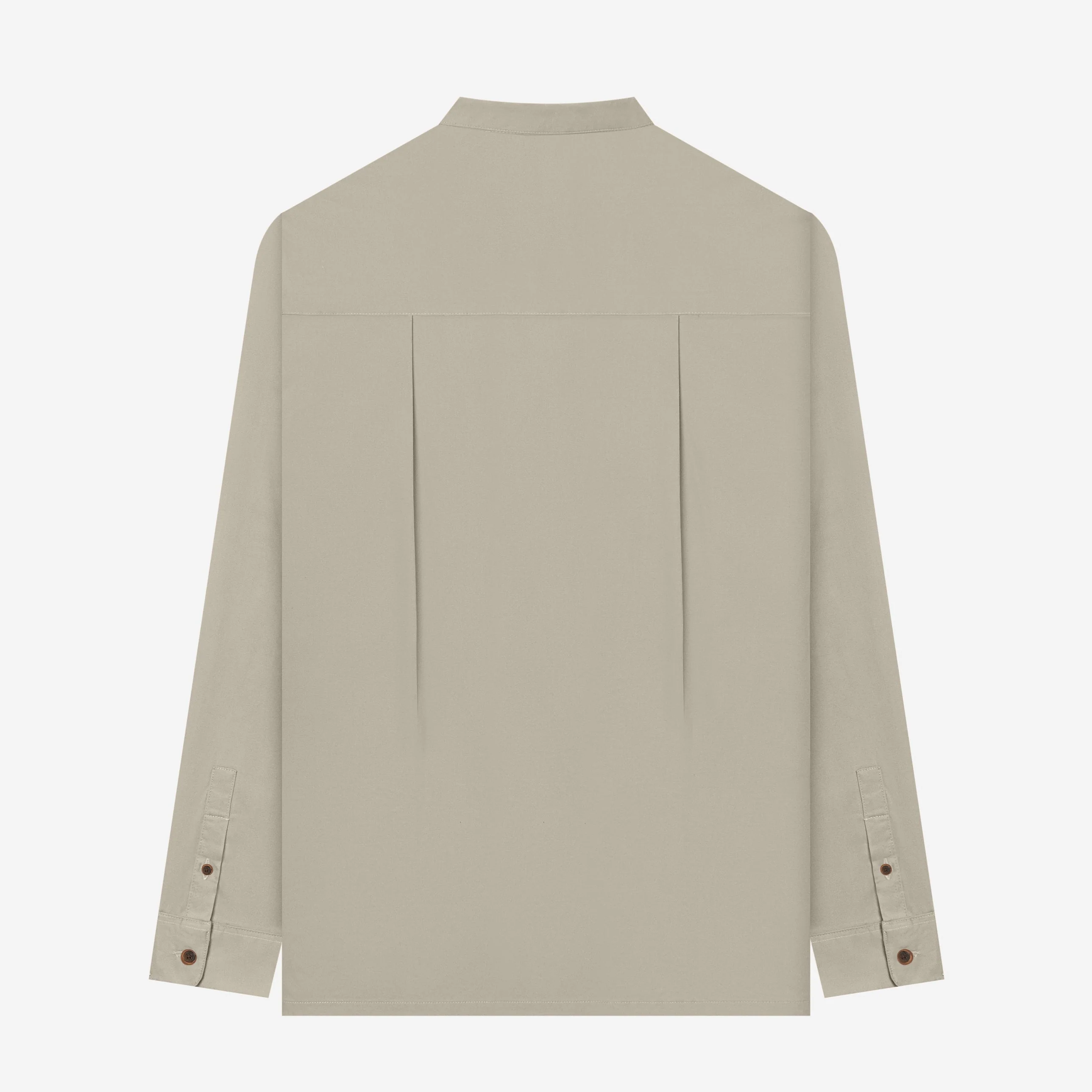 Majd Long Sleeve Shirt - Warm Grey - Image 4