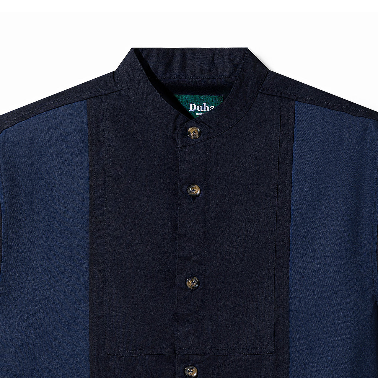 Naseer Patch Long Sleeve Shirt Navy - Image 2