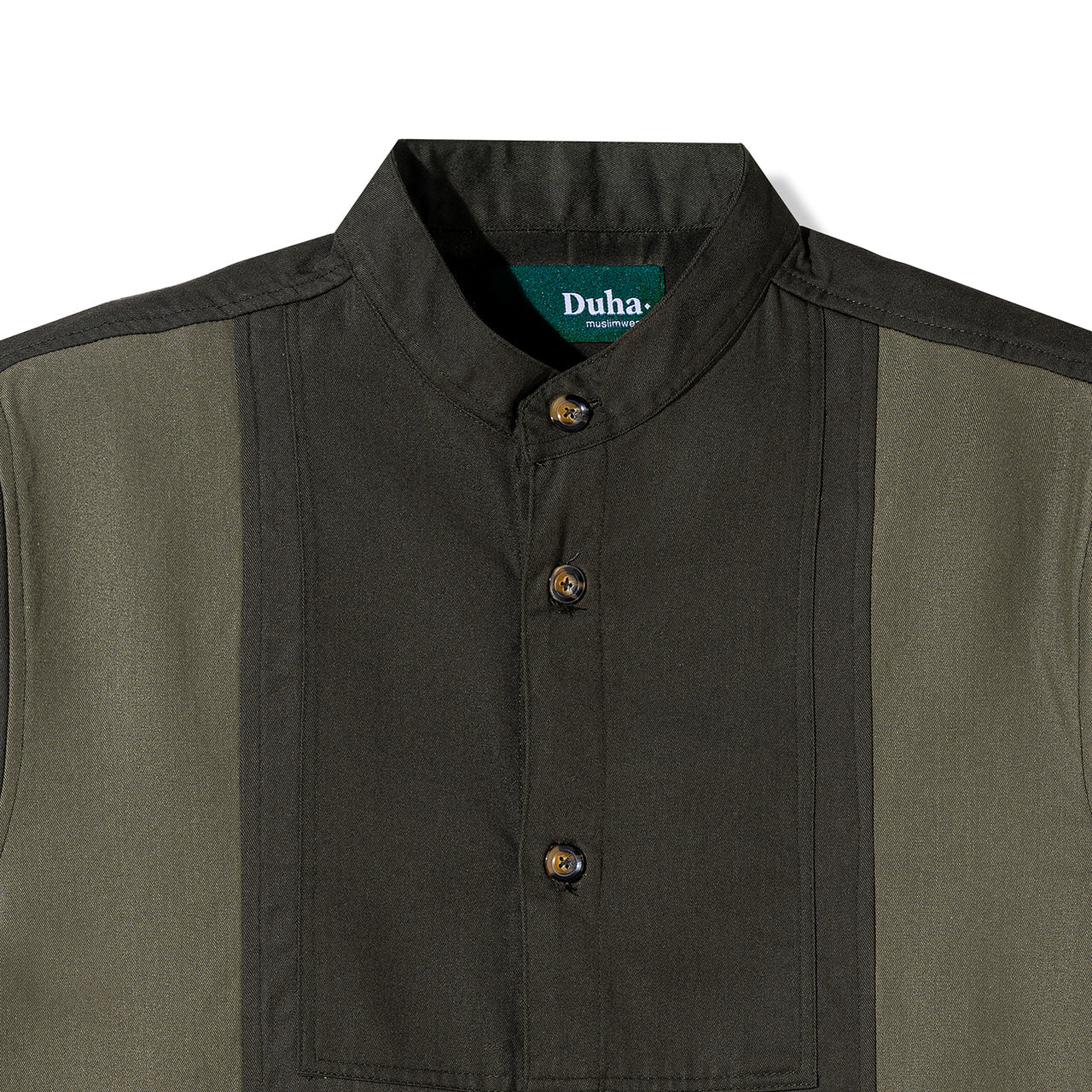 Naseer Patch Long Sleeve Shirt Olive - Image 2