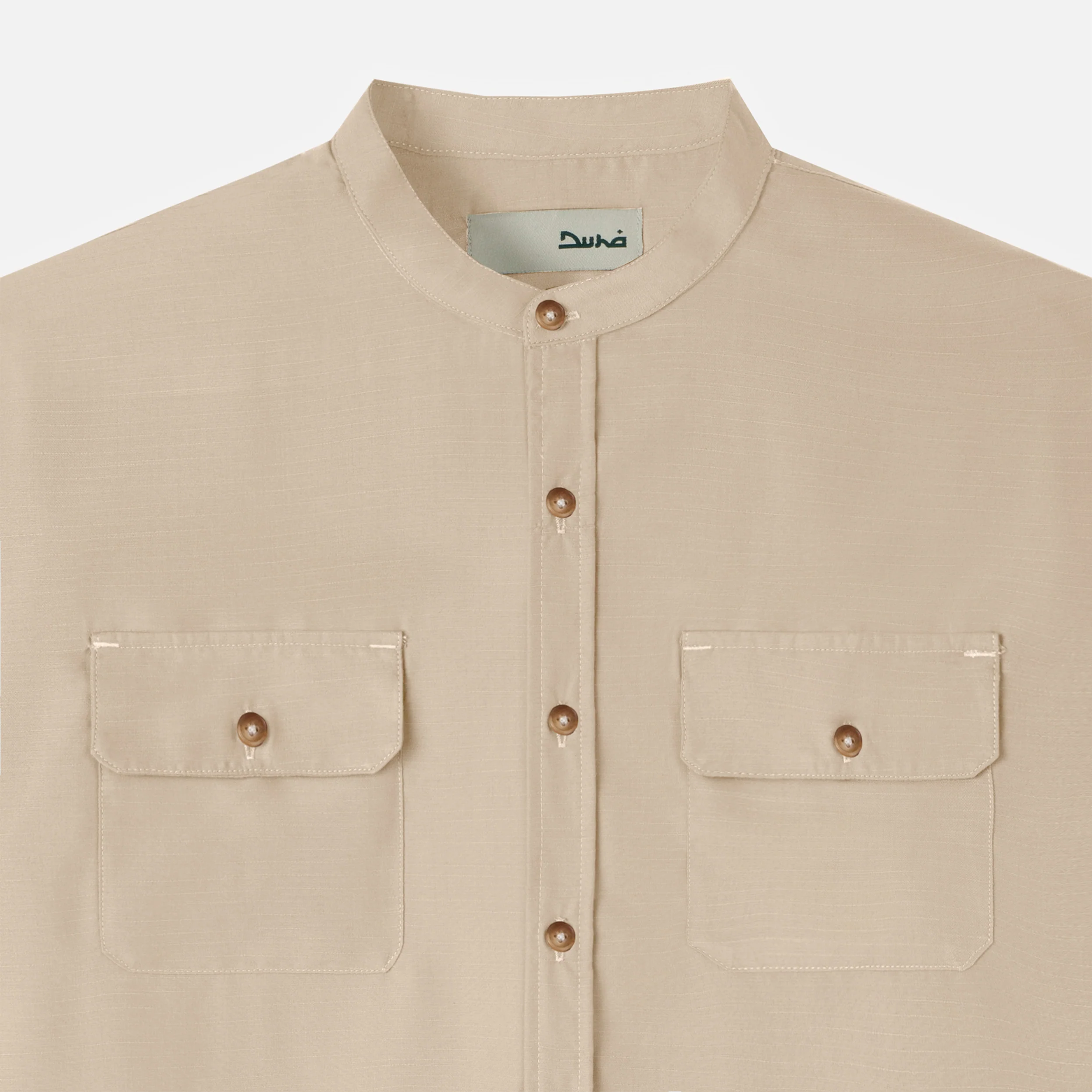 Numair Shirt Short Sleeve - Khaki - Image 2
