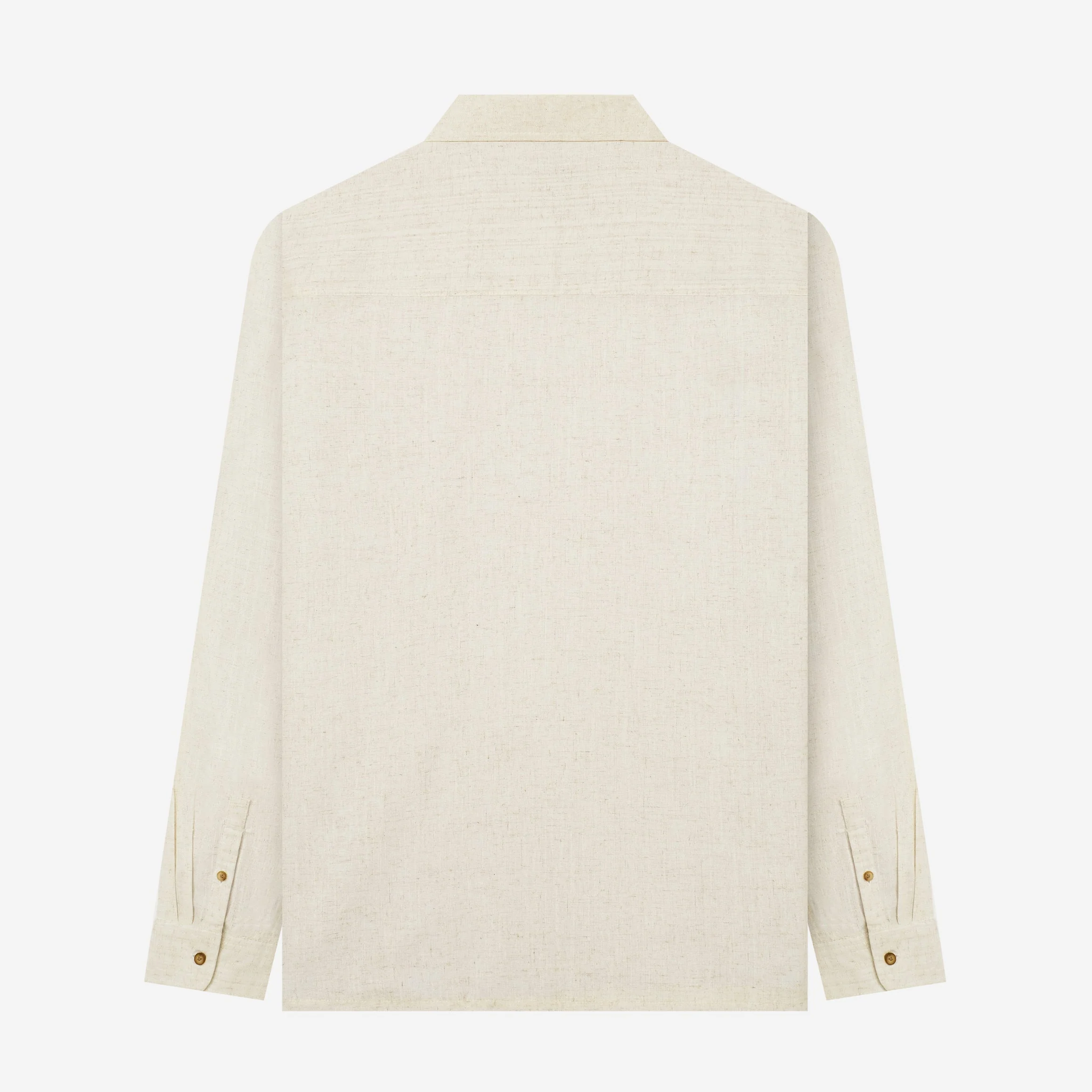 Qawi Long Sleeve Linen Shirt - Sand - Image 4