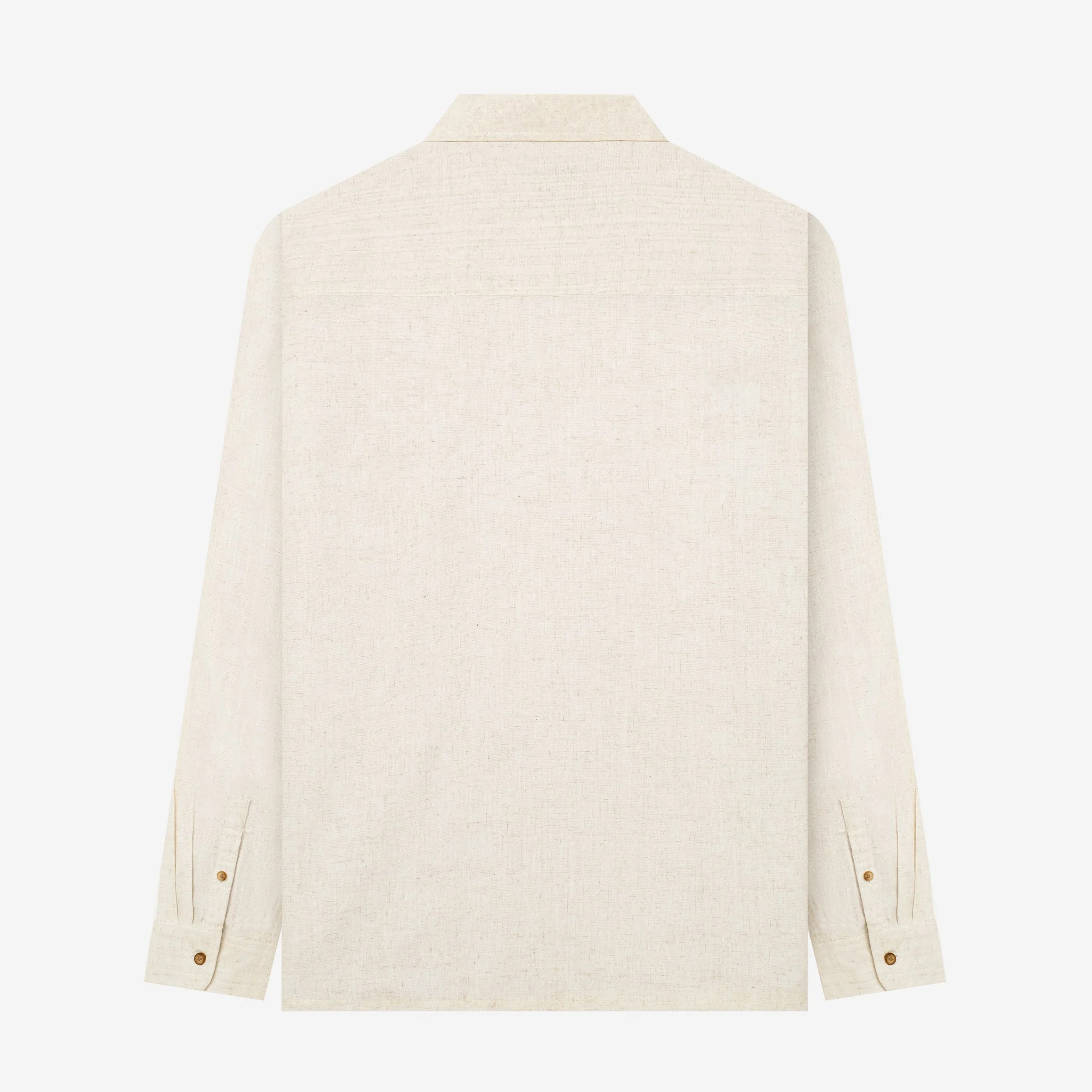 Qawi Long Sleeve Linen Shirt - White Sand - Image 4