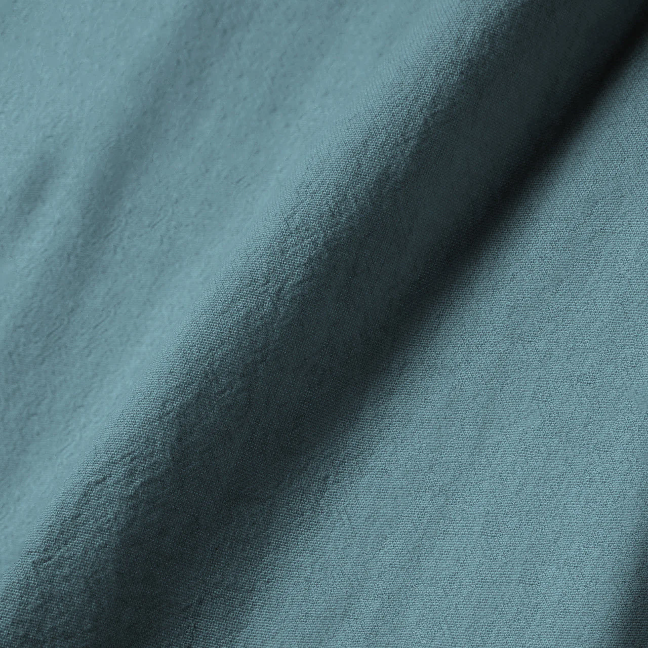 Rashed Long Sleeve Linen Shirt - Soft Blue - Image 3