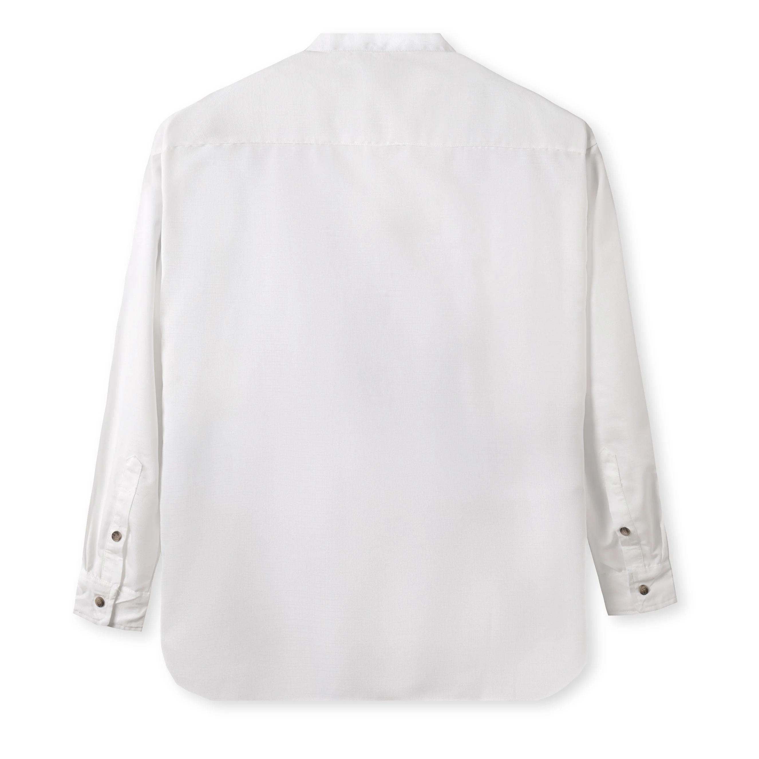 Rashed Long Sleeve Shirt - White - Image 4