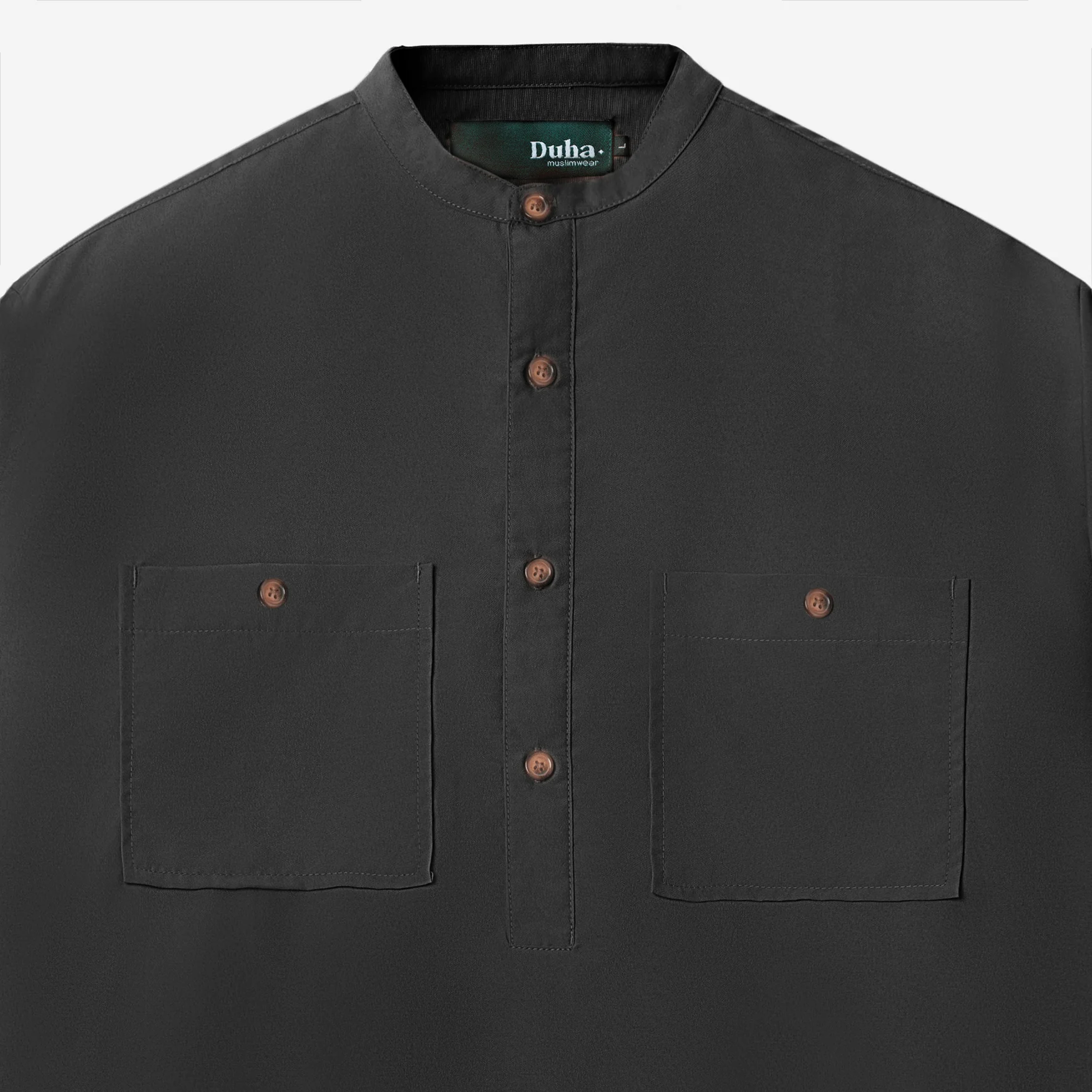 Razq Long Gamis - Black - Image 2