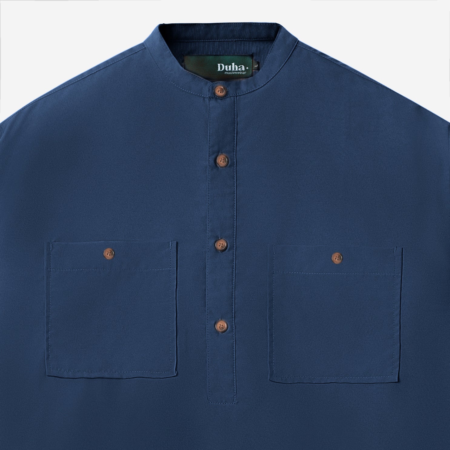 Razq Long Gamis - Navy - Image 2