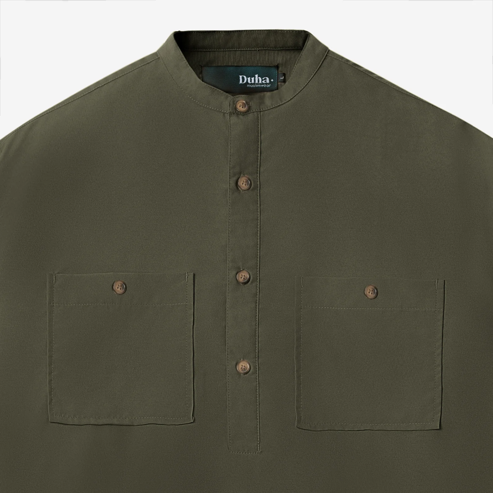 Razq Long Gamis - Olive - Image 2