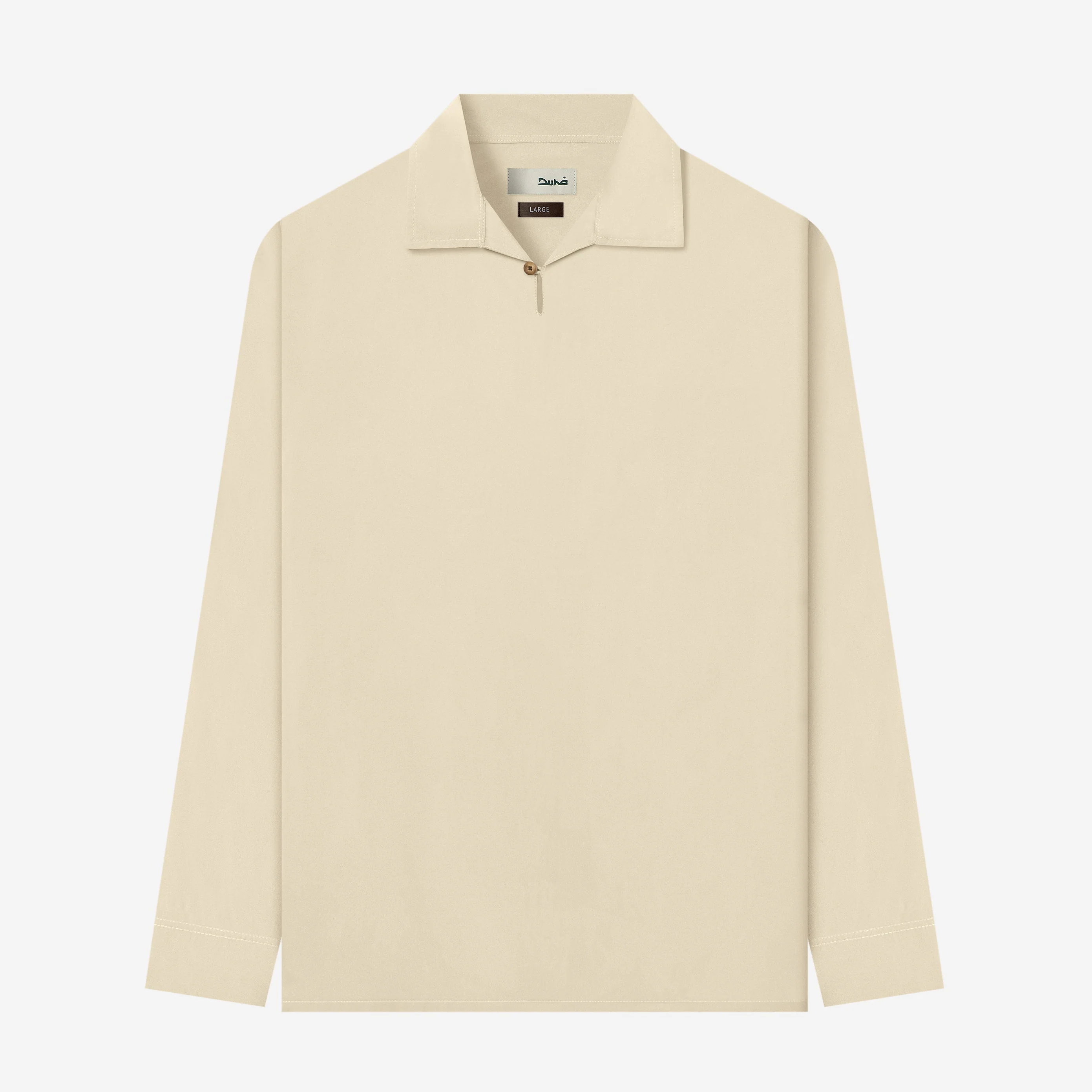 Samaa Cloud Weave Open Collar Long Sleeve Shirt