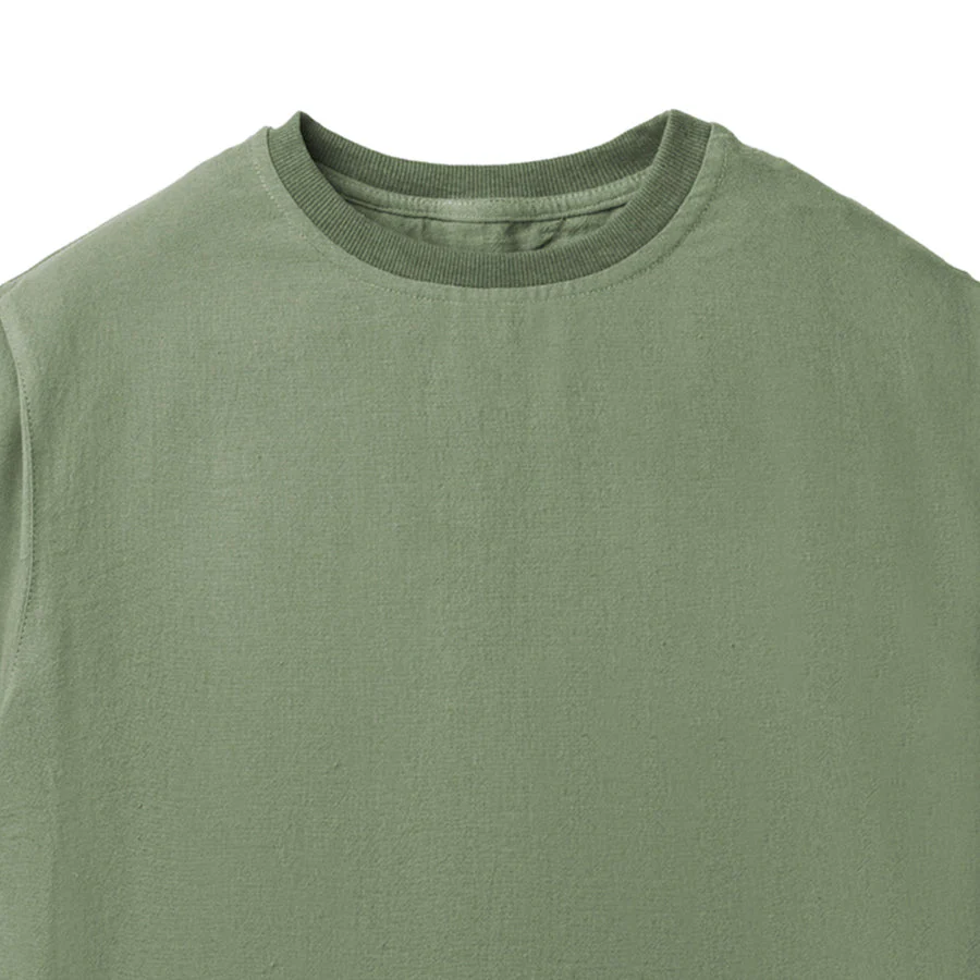 Samaa Linen Tees Long Sleeve Olive - Image 2