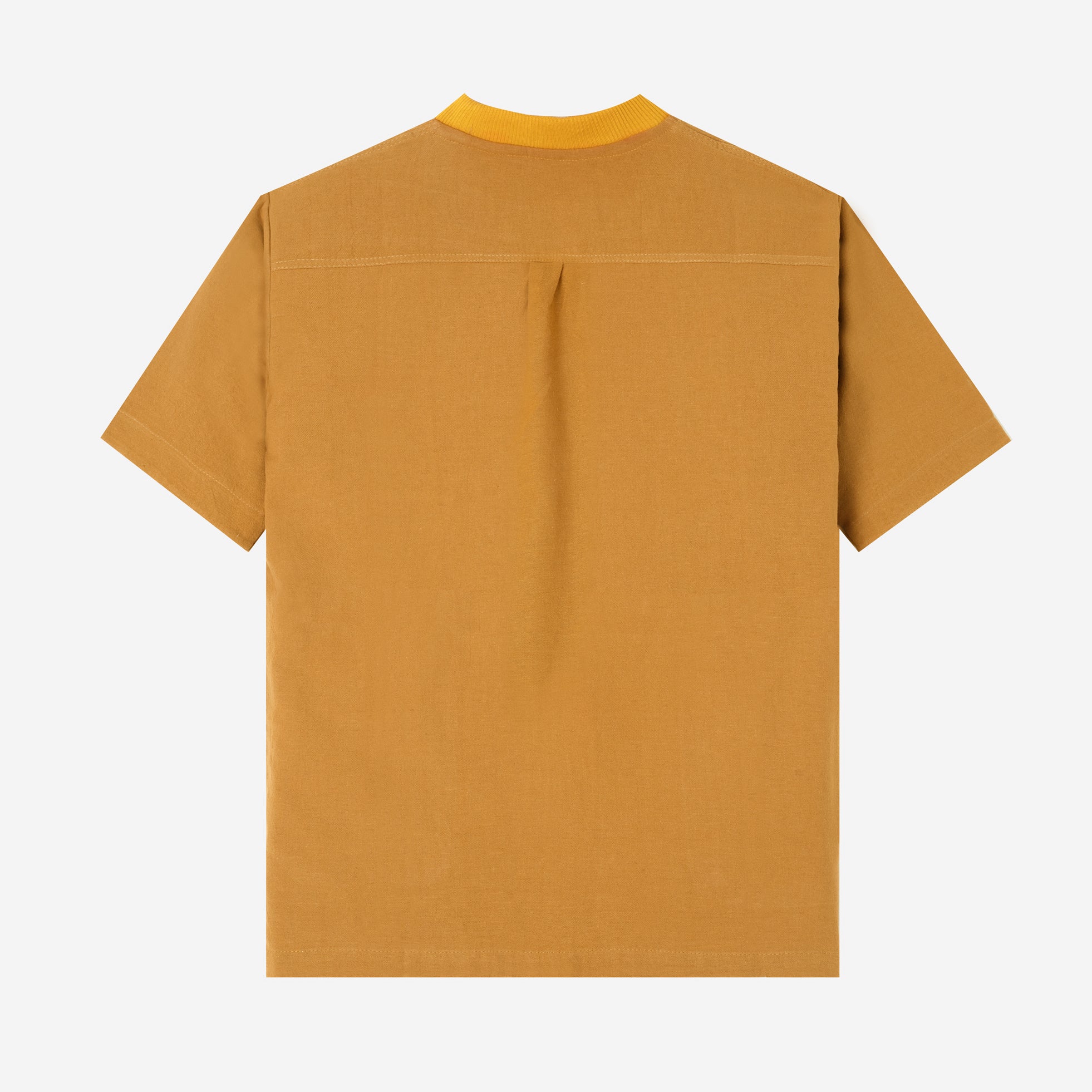 Samaa Linen Tees Short Sleeve Brown - Image 4