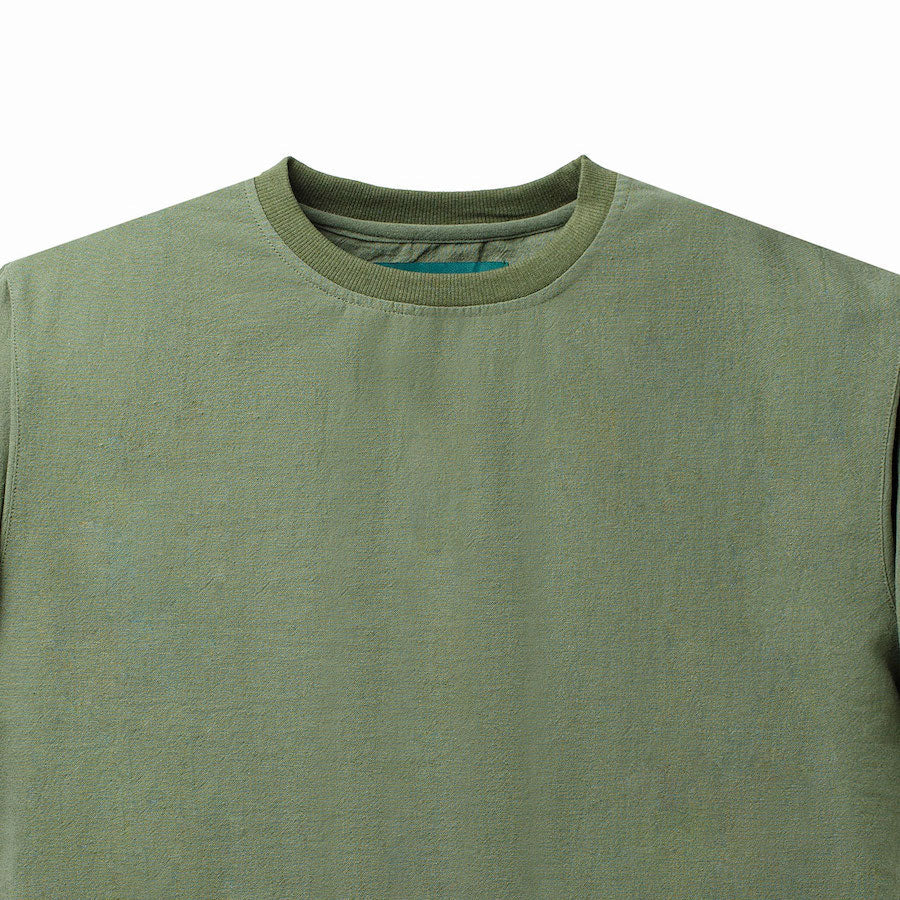 Samaa Linen Tees Short Sleeve Olive - Image 2
