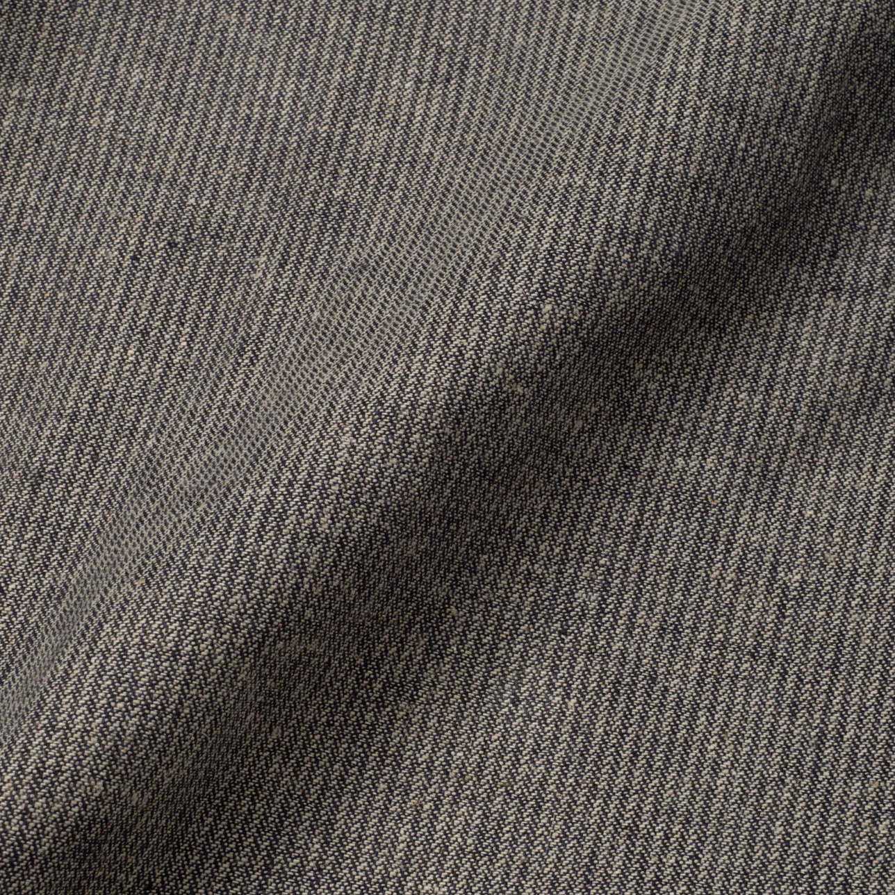 Sayf Long Sleeve Linen Stripes shirt - Navy - Image 3