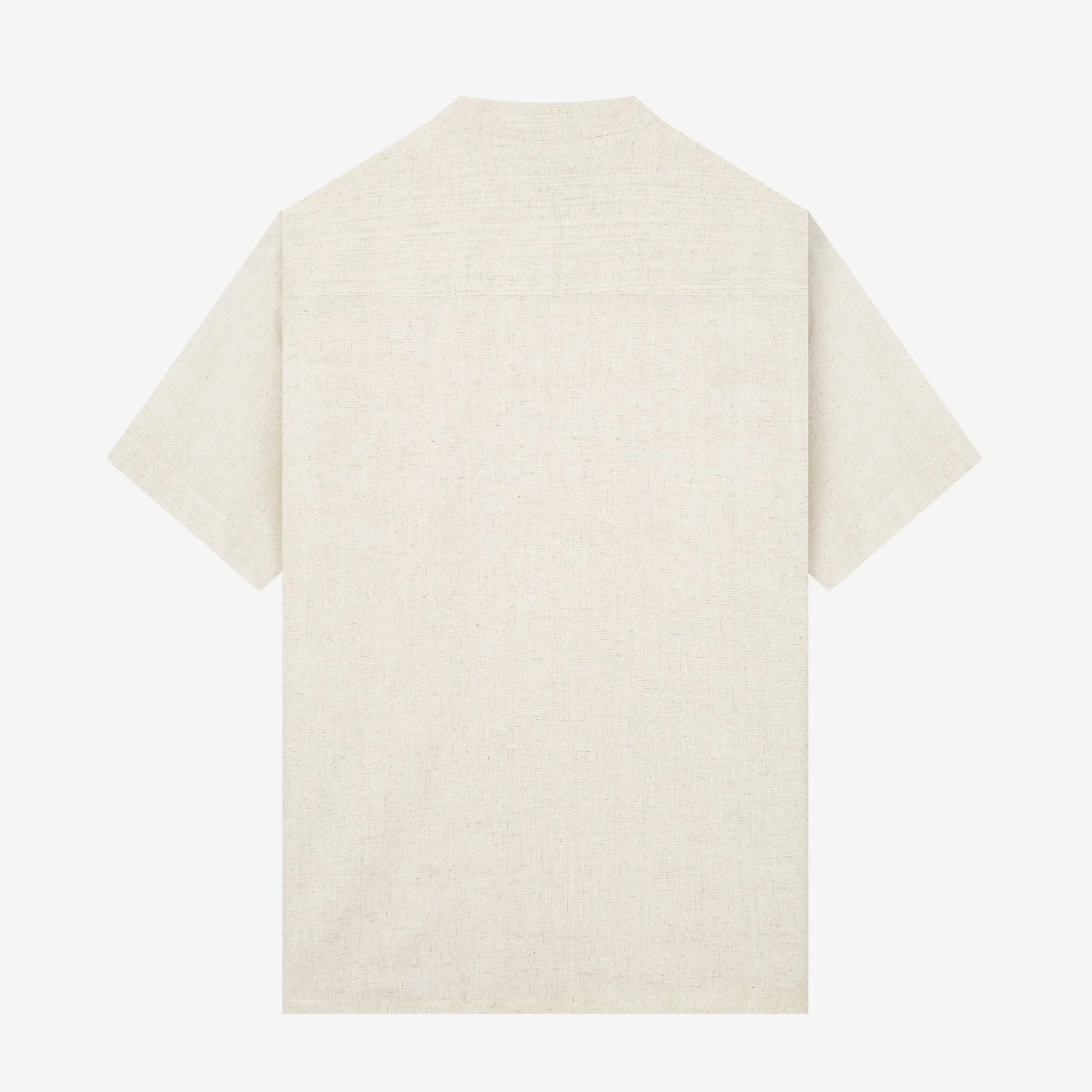 Sayf Short Sleeve Linen Shirt - Sand White - Image 4