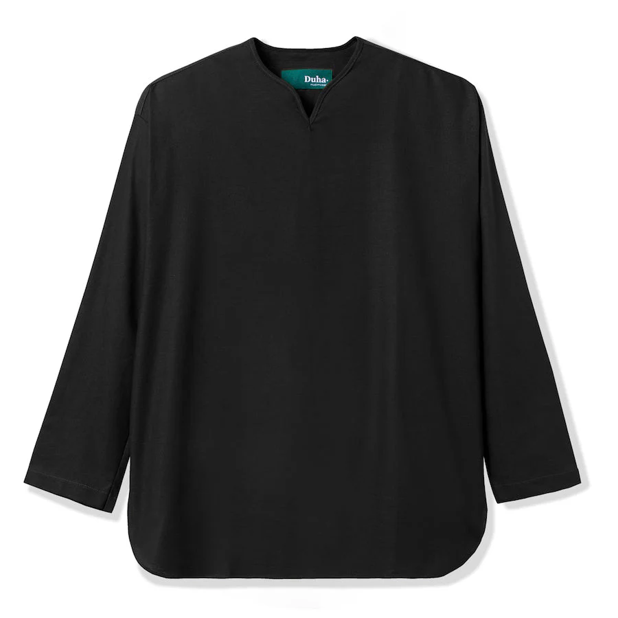 Taleeb Pull-over Long Sleeve Shirt Black