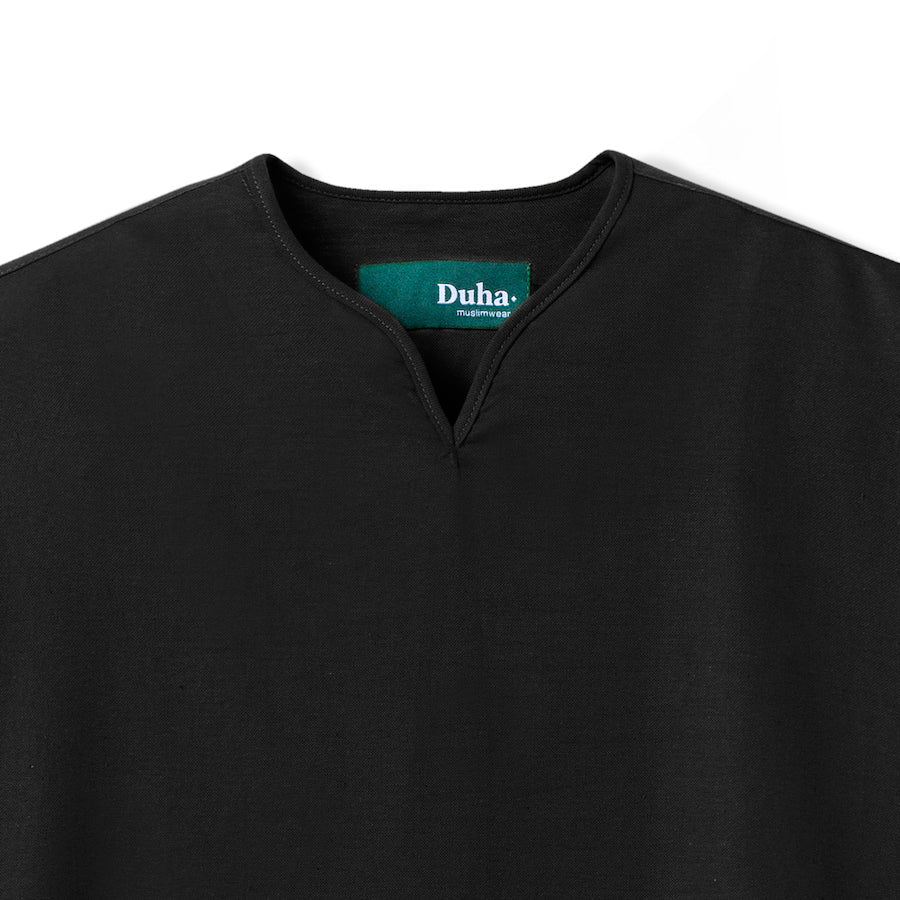 Taleeb Pull-over Long Sleeve Shirt Black - Image 2