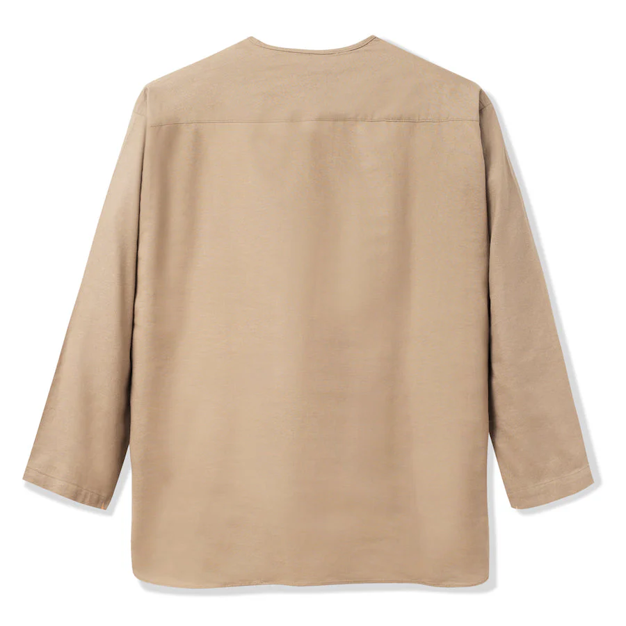 Taleeb Pull-over Long Sleeve Shirt Cream - Image 4