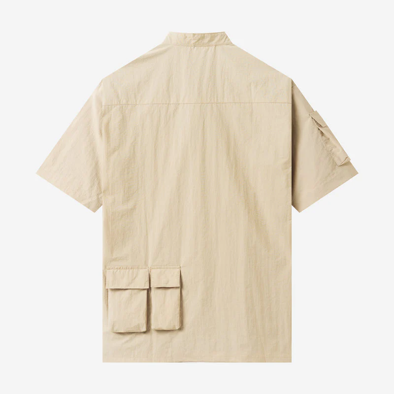 Waiz Short Sleeve Shirt - Light Brown - Image 5