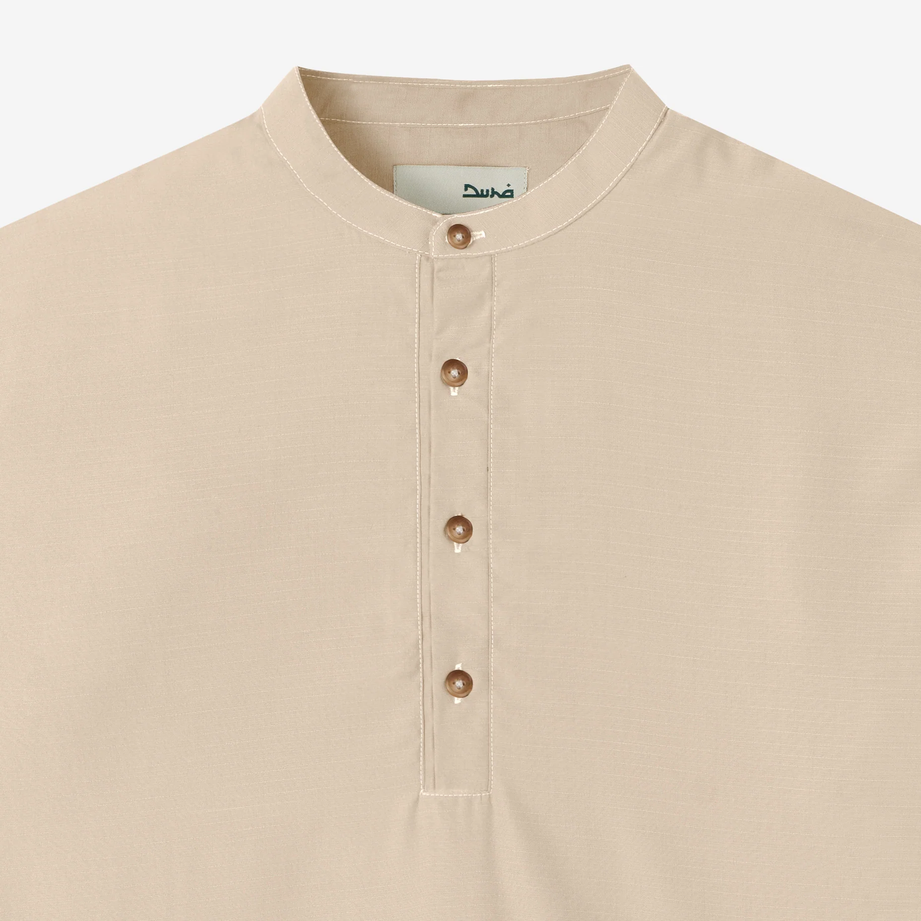 Zahr Shirt Short Sleeve - Khaki - Image 2