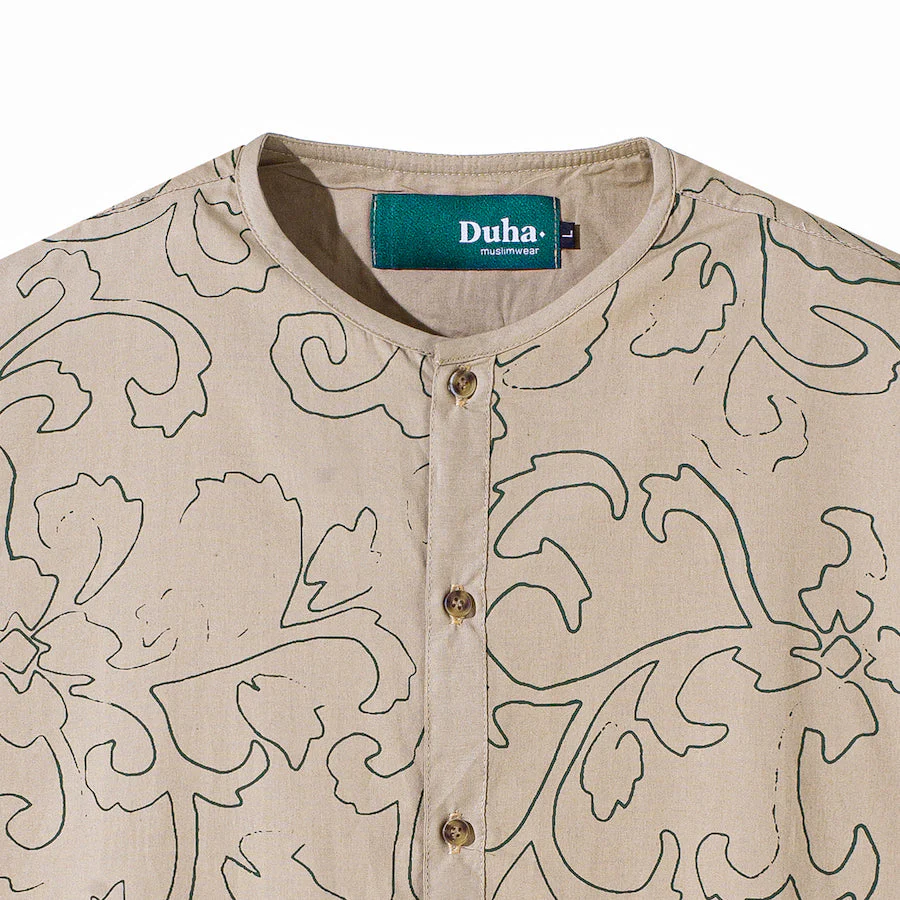 Zain Long Sleeve Shirt Khaki Olive - Image 2