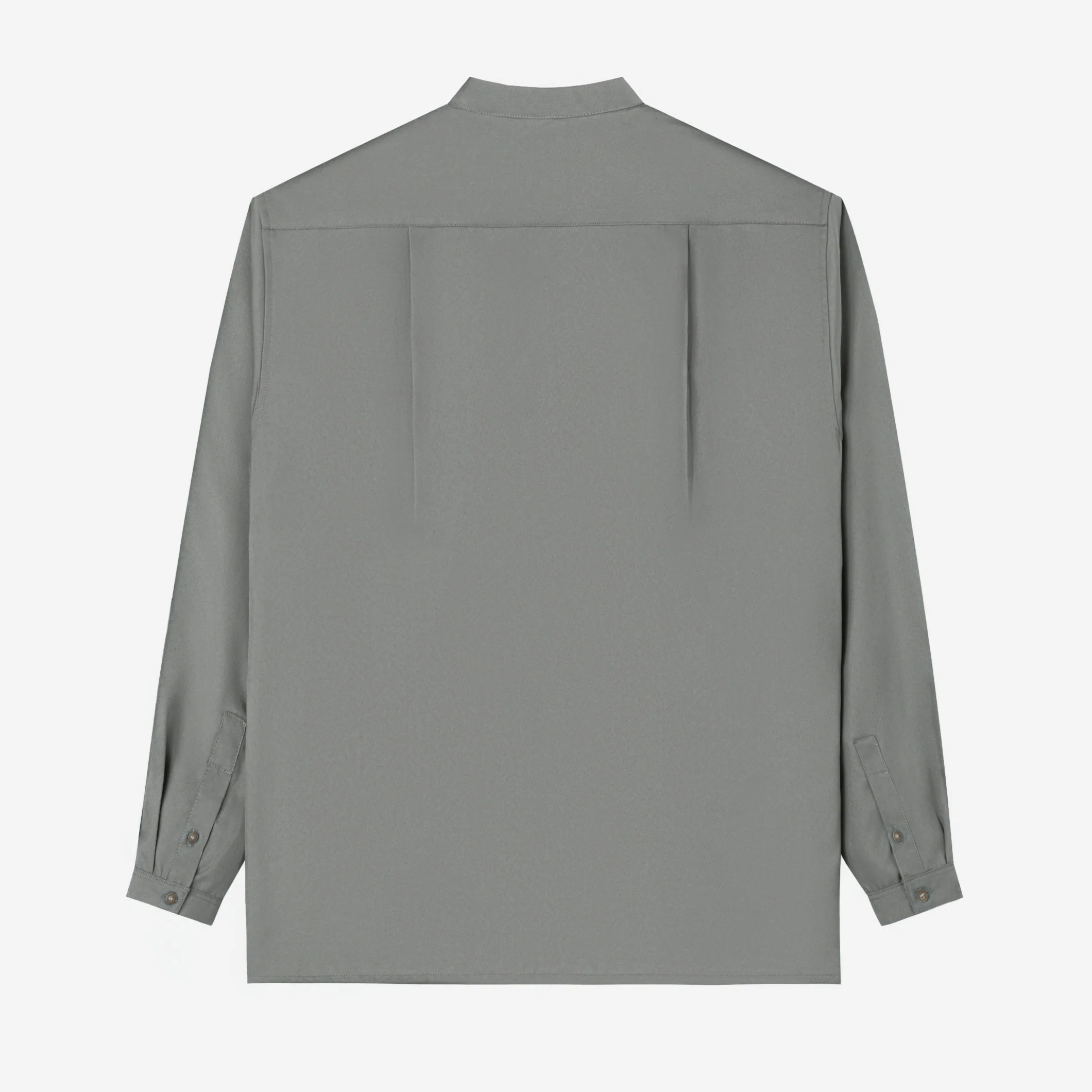 Zayd Shirt Long Sleeve - Cold Grey - Image 4